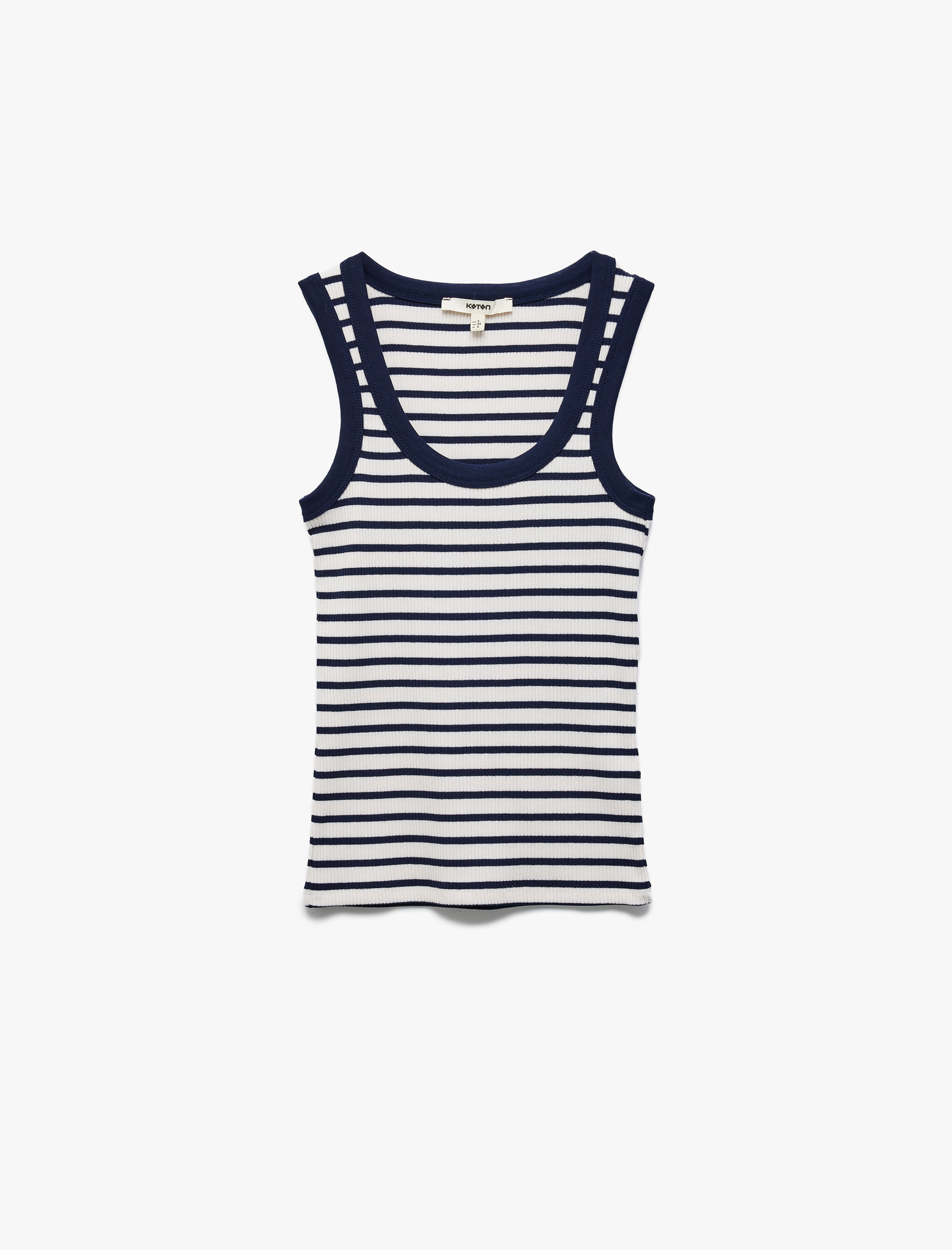   Slim Fit Kolsuz U Yaka Kadın Fitilli Atlet