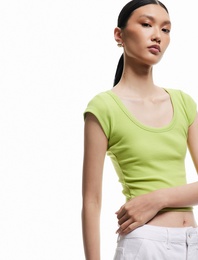 Pamuklu Slim Fit Kısa Kollu Bisiklet Yaka Tişört