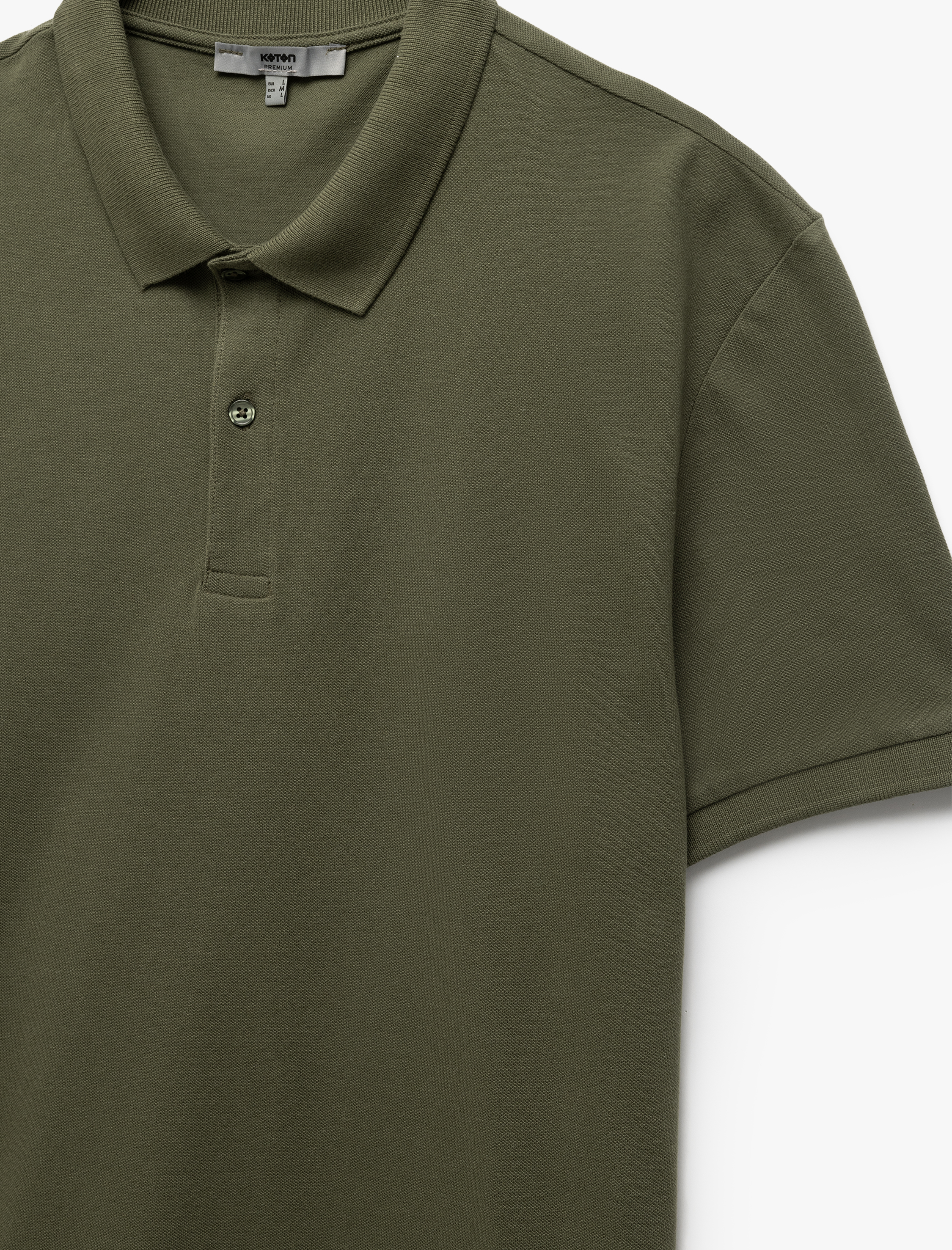   Kısa Kollu Pamuklu Pike Kumaş Polo Yaka Slim Fit Tişört