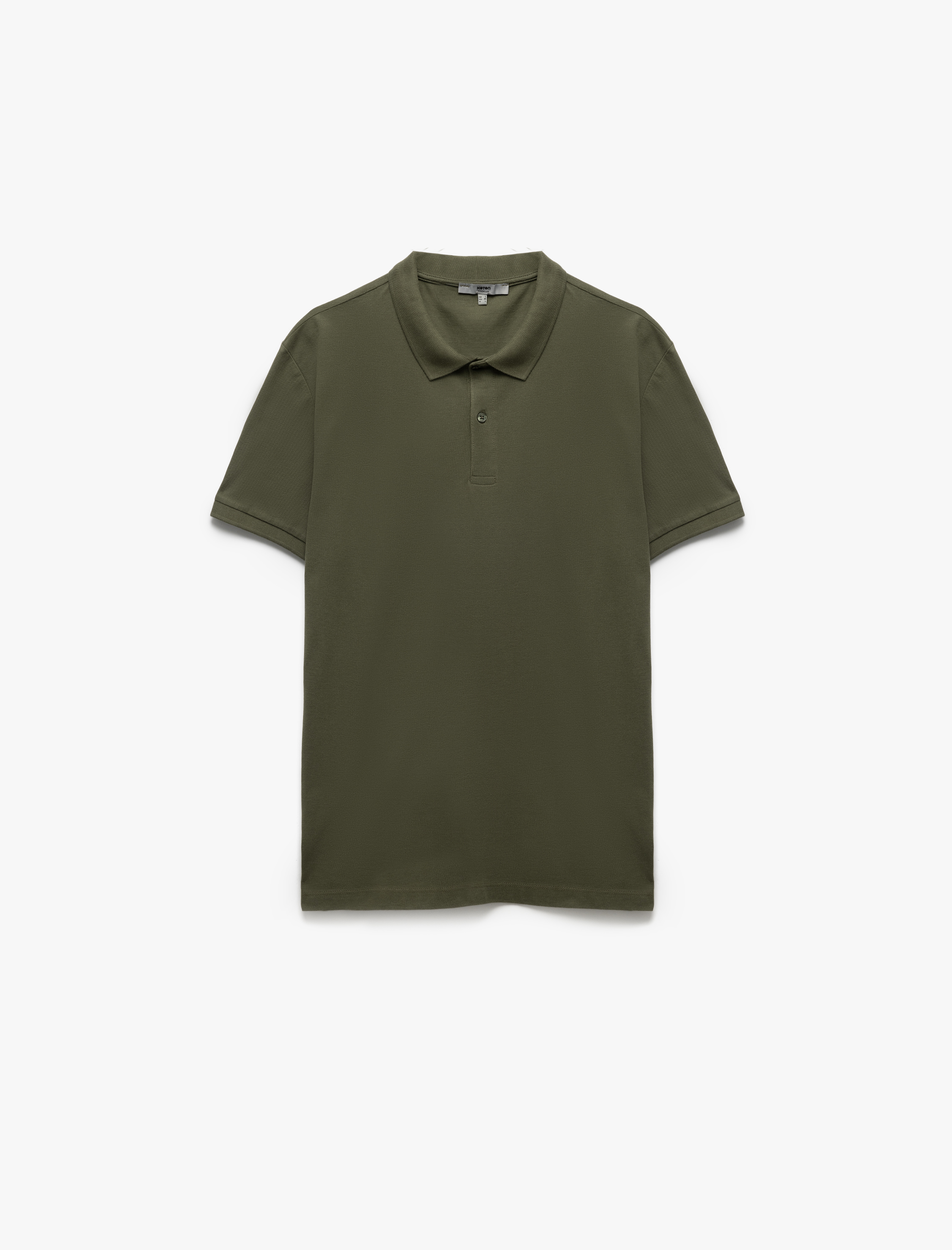   Kısa Kollu Pamuklu Pike Kumaş Polo Yaka Slim Fit Tişört