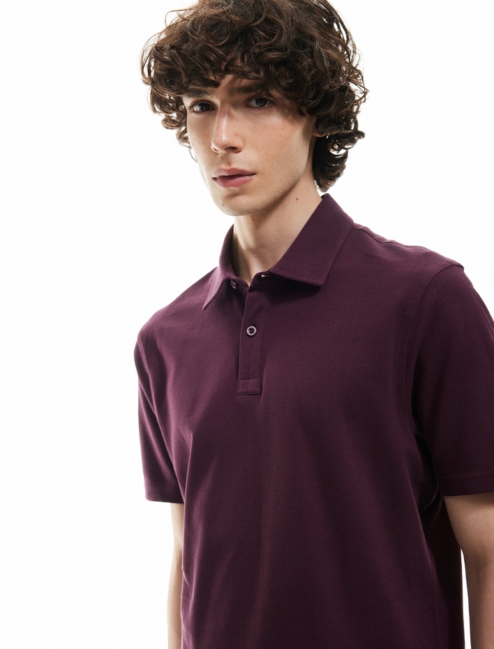  Pamuklu Regular Fit Kısa Kollu Polo Yaka Tişört