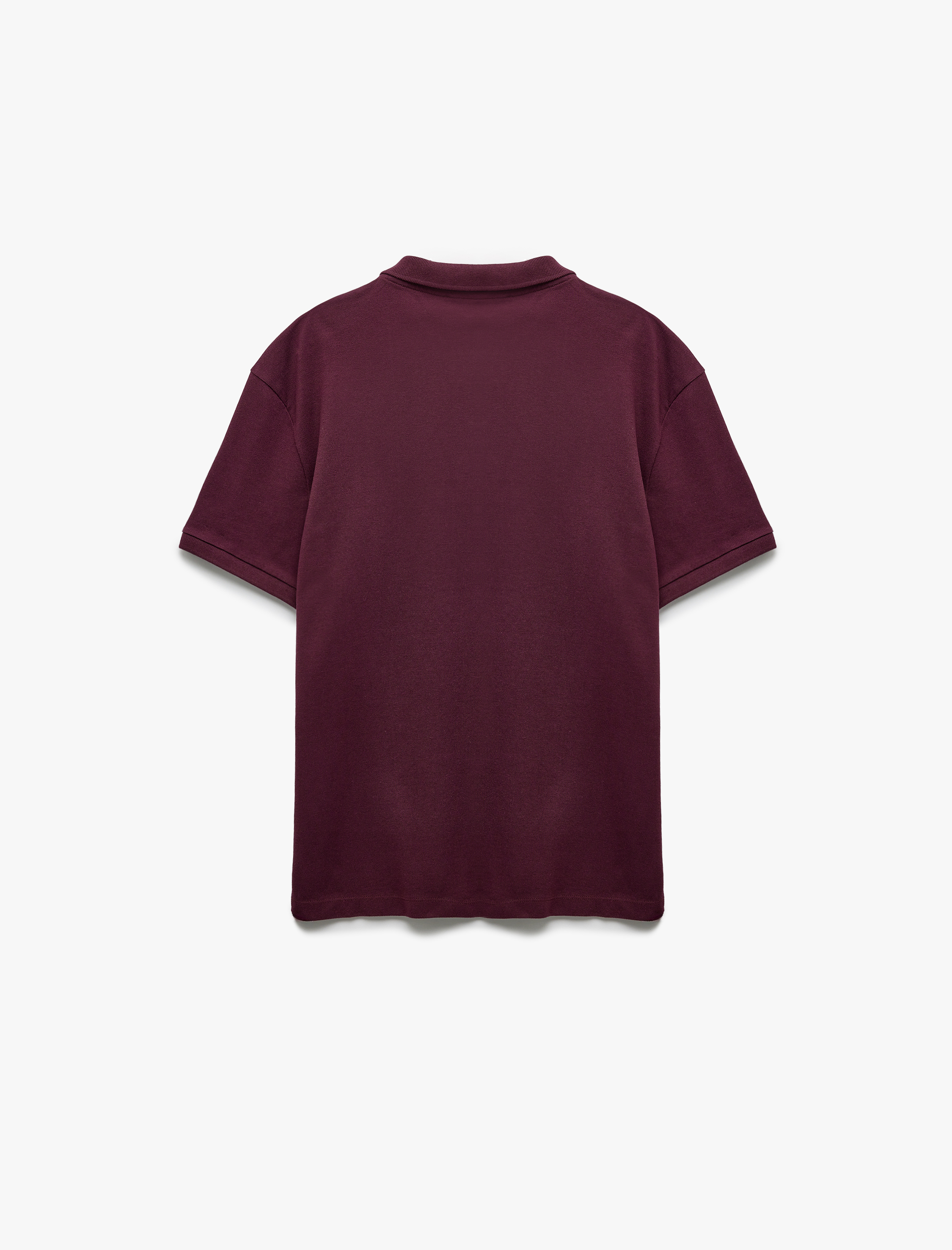   Kısa Kollu Pamuklu Pike Kumaş Polo Yaka Slim Fit Tişört