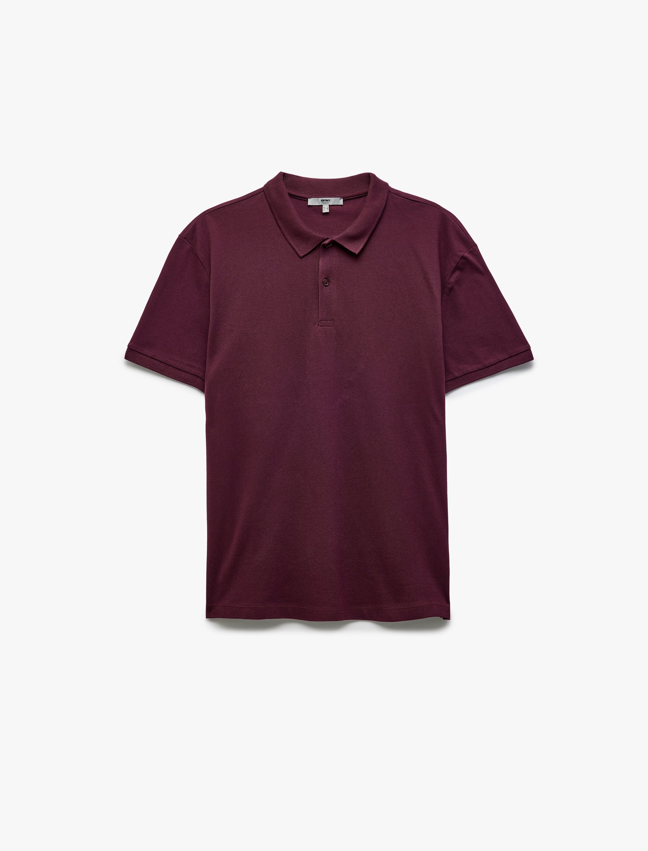   Kısa Kollu Pamuklu Pike Kumaş Polo Yaka Slim Fit Tişört