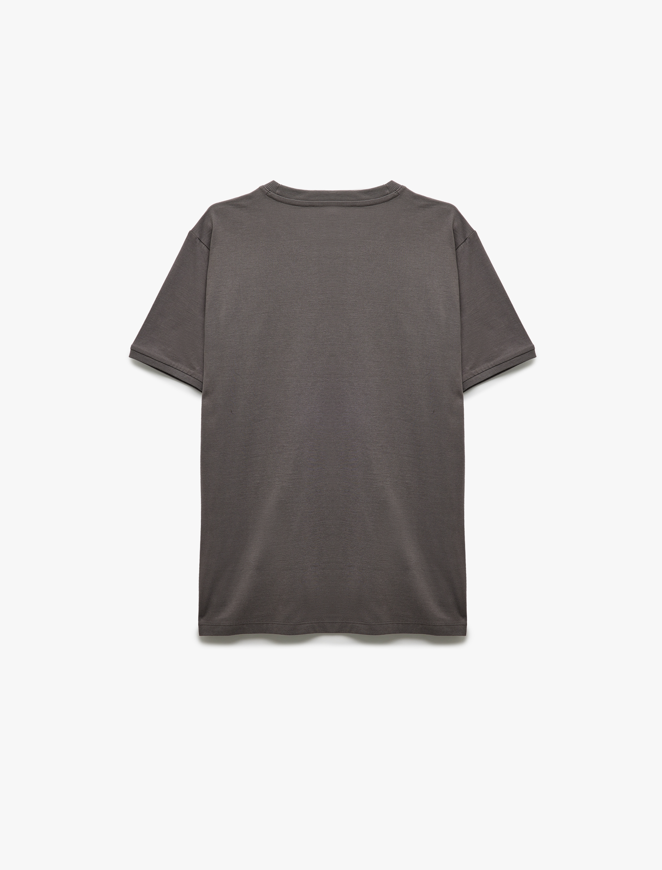   Kısa Kollu Bisiklet Yaka Pamuklu Slim Fit Erkek Basic Tişört
