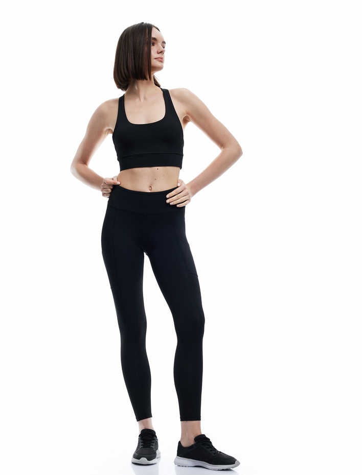  Dikiş Detaylı Slim Fit Spor Tayt