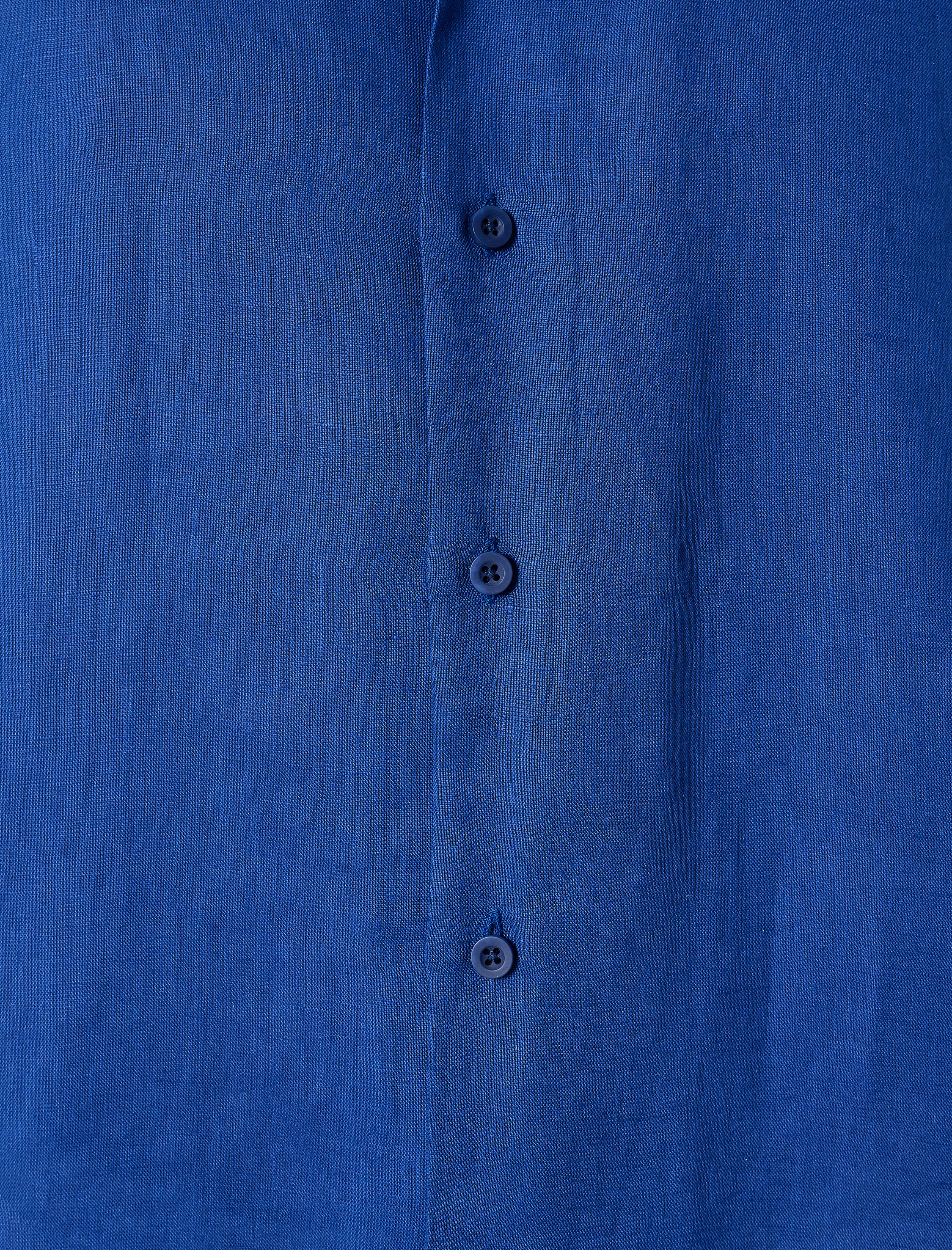   Keten Gömlek Basic Devrik Yaka Regular Fit