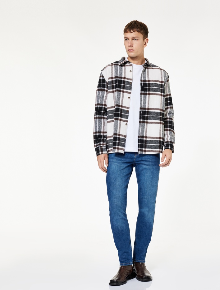  Pamuklu Normal Bel Slim Fit Jean Pantolon - Brad Jean