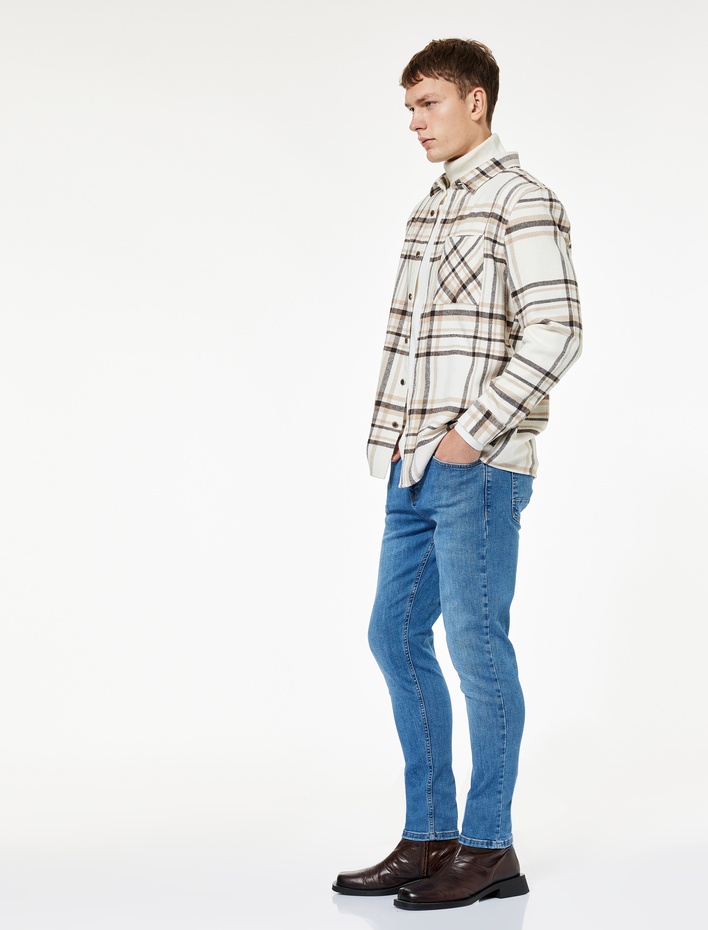  Normal Bel Pamuklu Skinny Fit Jean Pantolon - Michael Jean