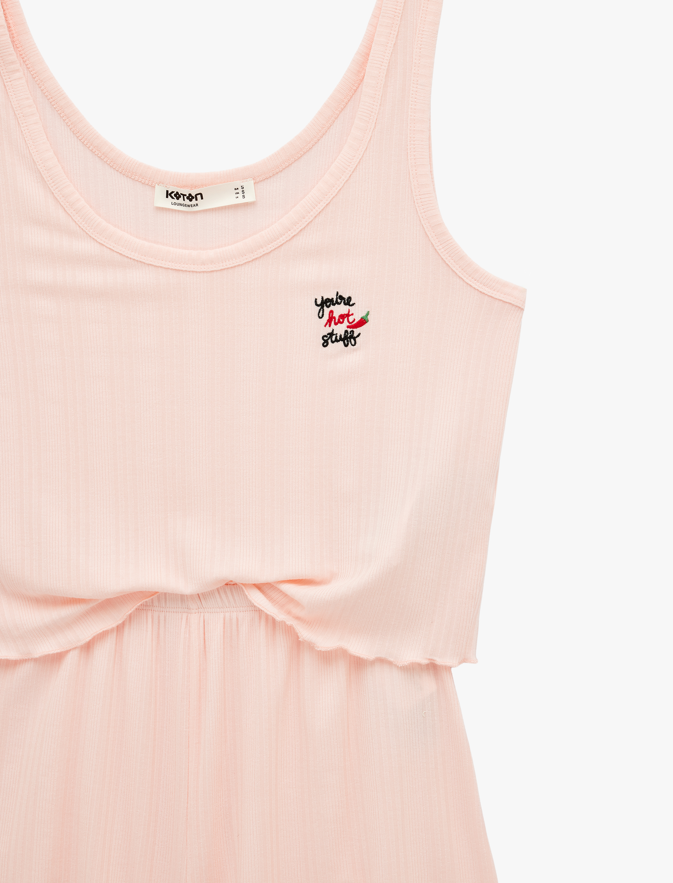   Modal Kumaş Rahat Kalıp Askılı Şortlu Pijama Takımı