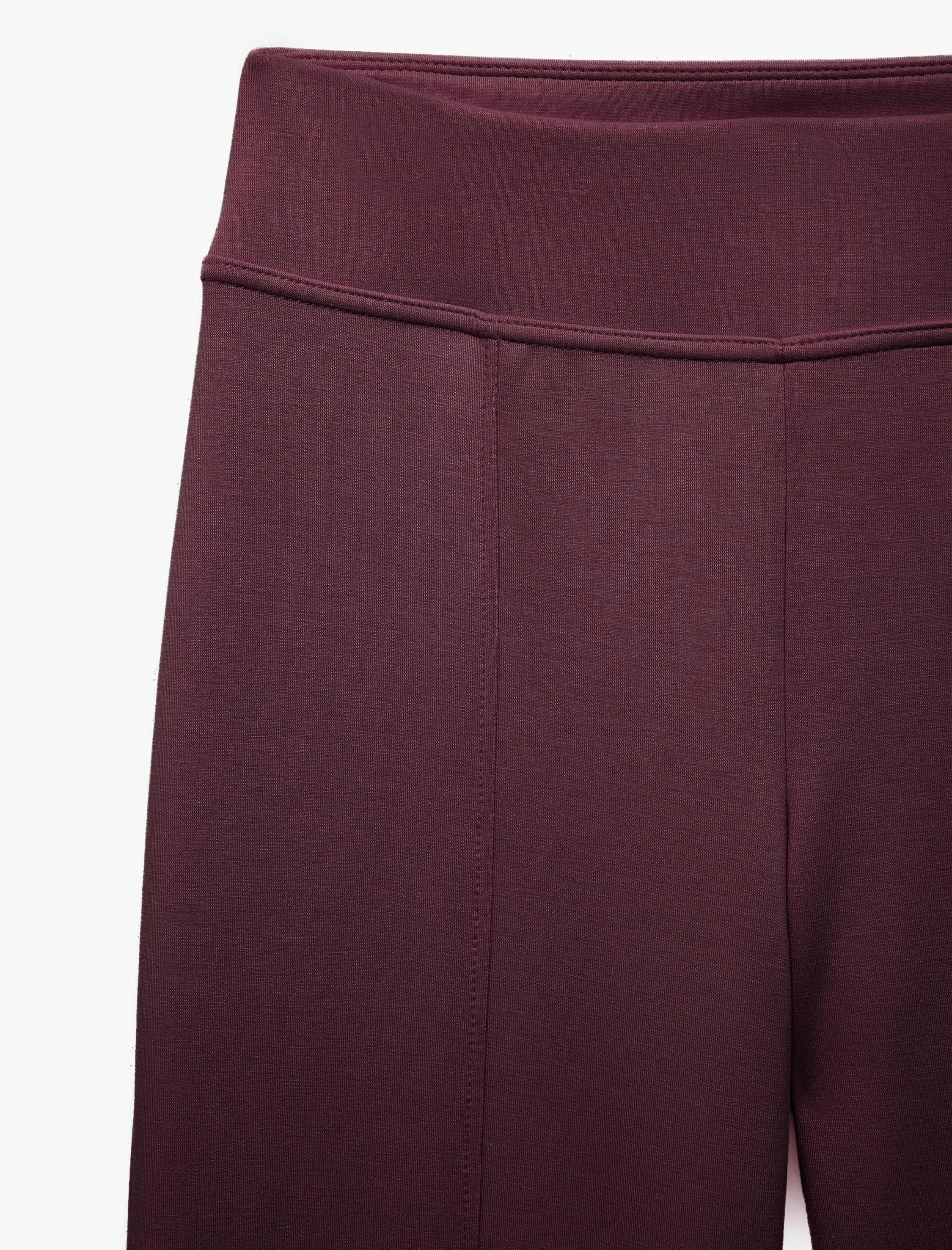   Viskon Modal Kumaş Slim Fit Nervürlü İspanyol Paça Pantolon