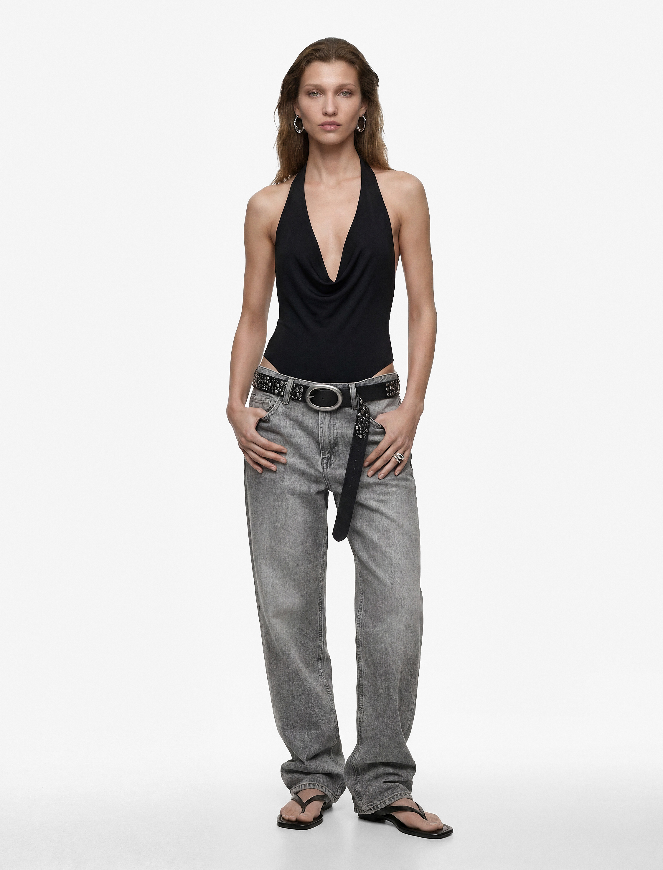   Sırt Dekolteli Degaje Yaka Bodysuit