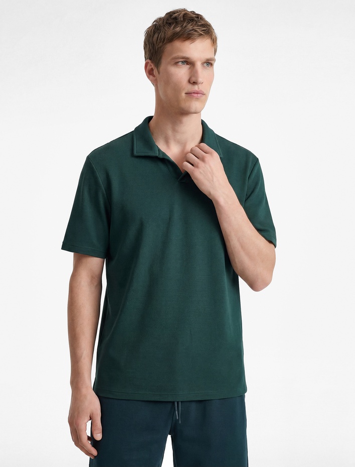  Kısa Kollu Regular Fit Viskon Karışımlı Polo Yaka Basic Tişört