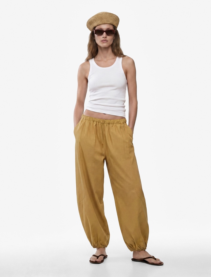  Beli Lastikli Harem Pantolon