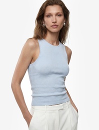 Regular Fit Kolsuz Bisiklet Yaka Triko Bluz