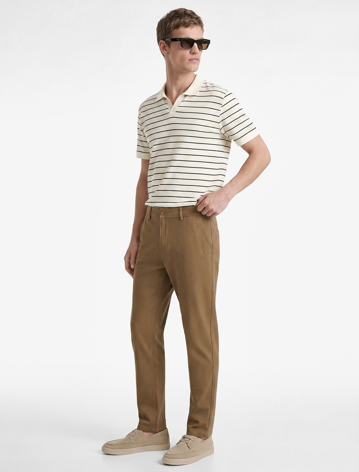  Viskon Karışımlı Cepli Slim Fit Kumaş Pantolon