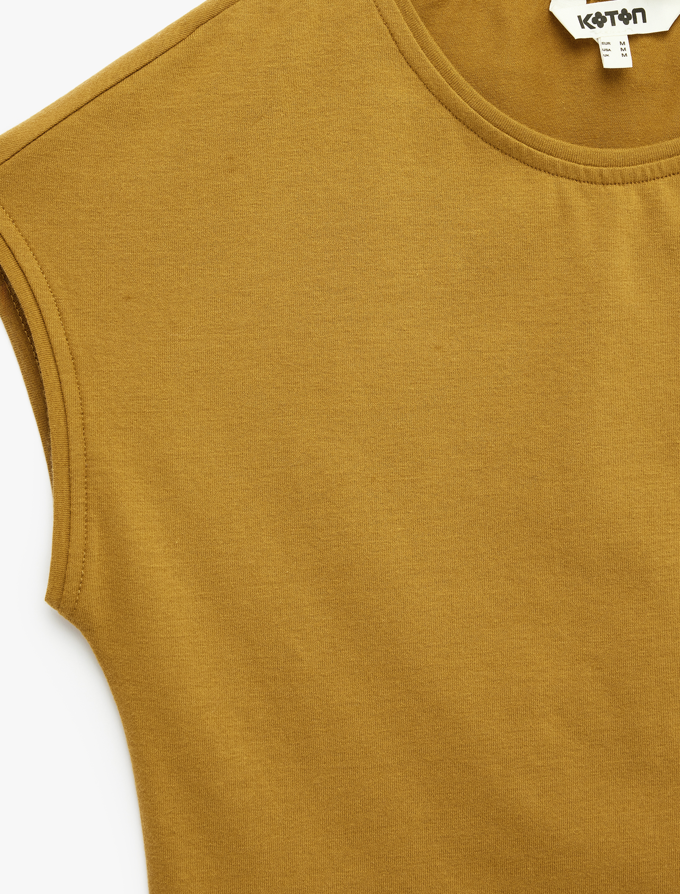   Slim Fit Pamuklu Bisiklet Yaka Sıfır Kol Tişört