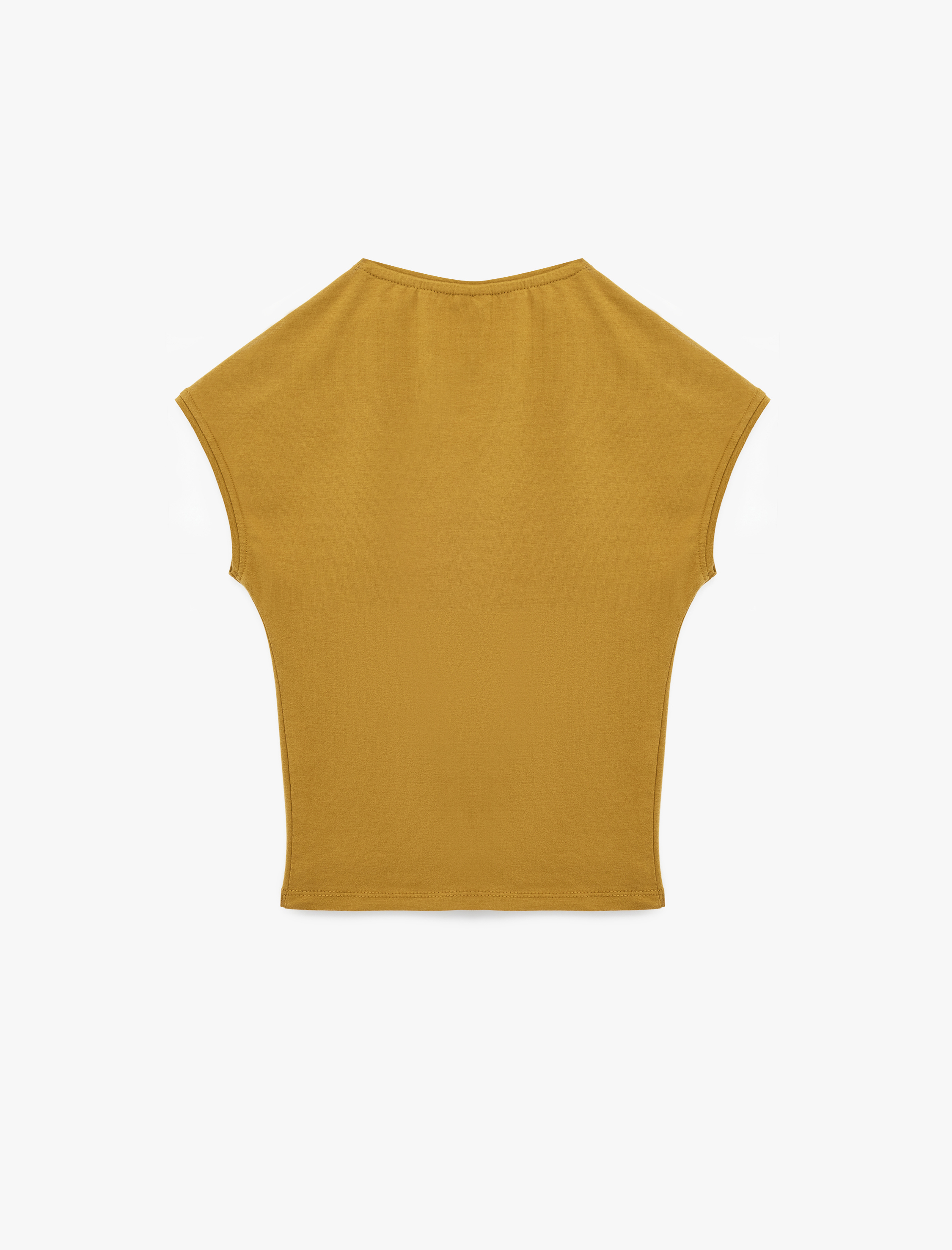   Slim Fit Pamuklu Bisiklet Yaka Sıfır Kol Tişört