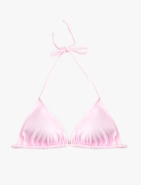 Boyundan Bağlamalı Üçgen Bikini Üstü