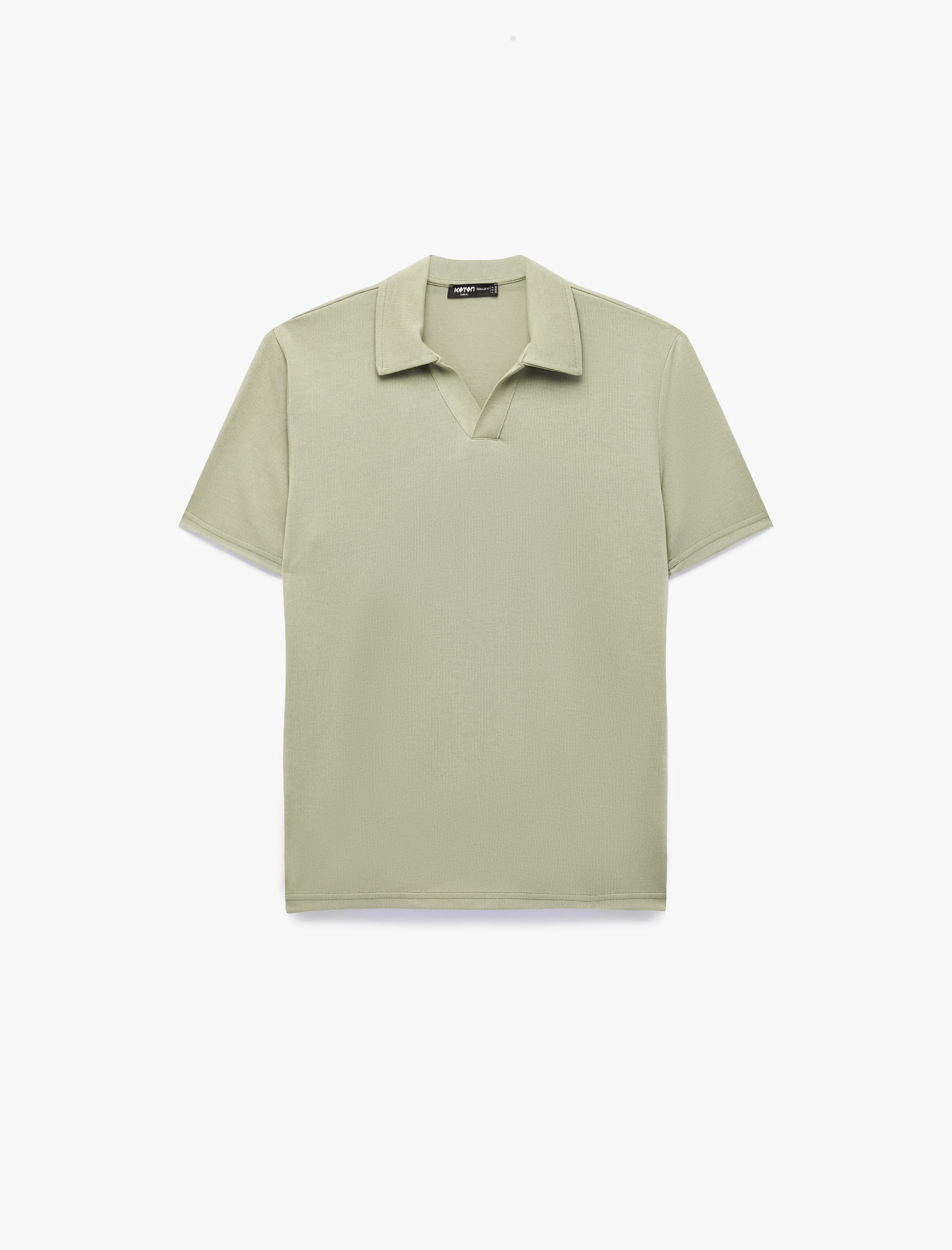   Viskon Karışımlı Kısa Kollu Regular Fit Polo Yaka Tişört