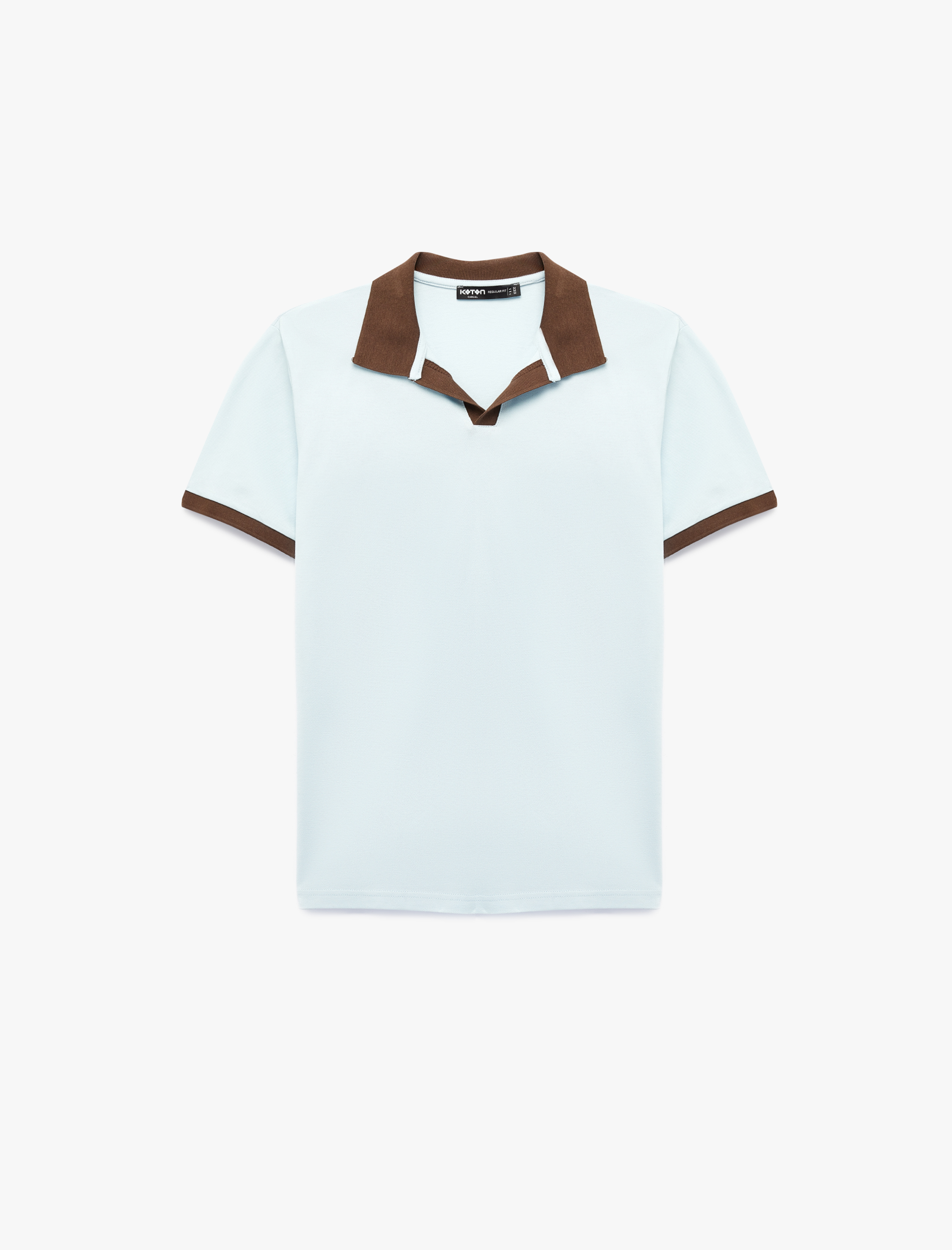   Pamuklu Regular Fit Kısa Kollu Renk Kontrastlı Polo Yaka Tişört