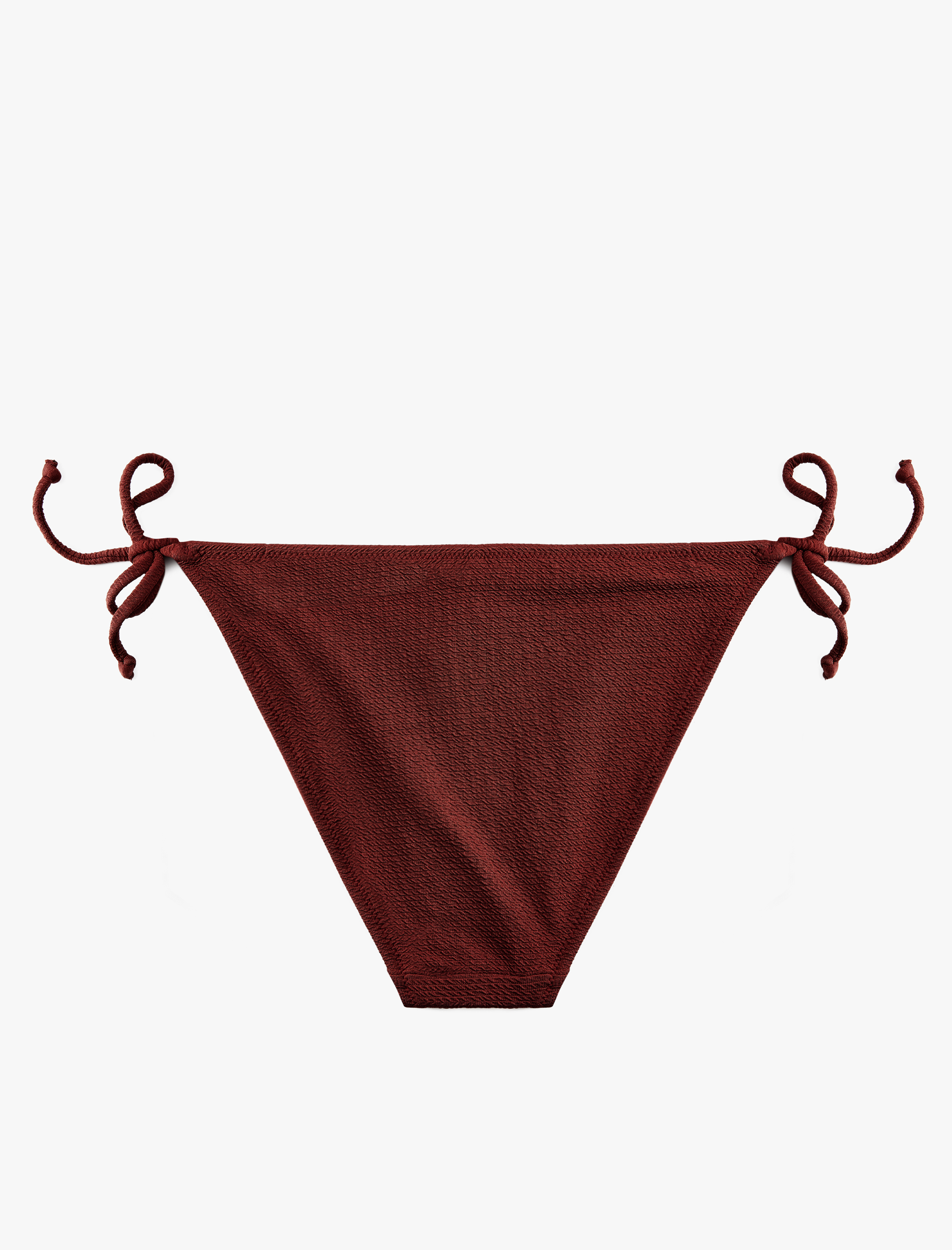   Yanları Bağlamalı İpli Dokulu Bikini Altı