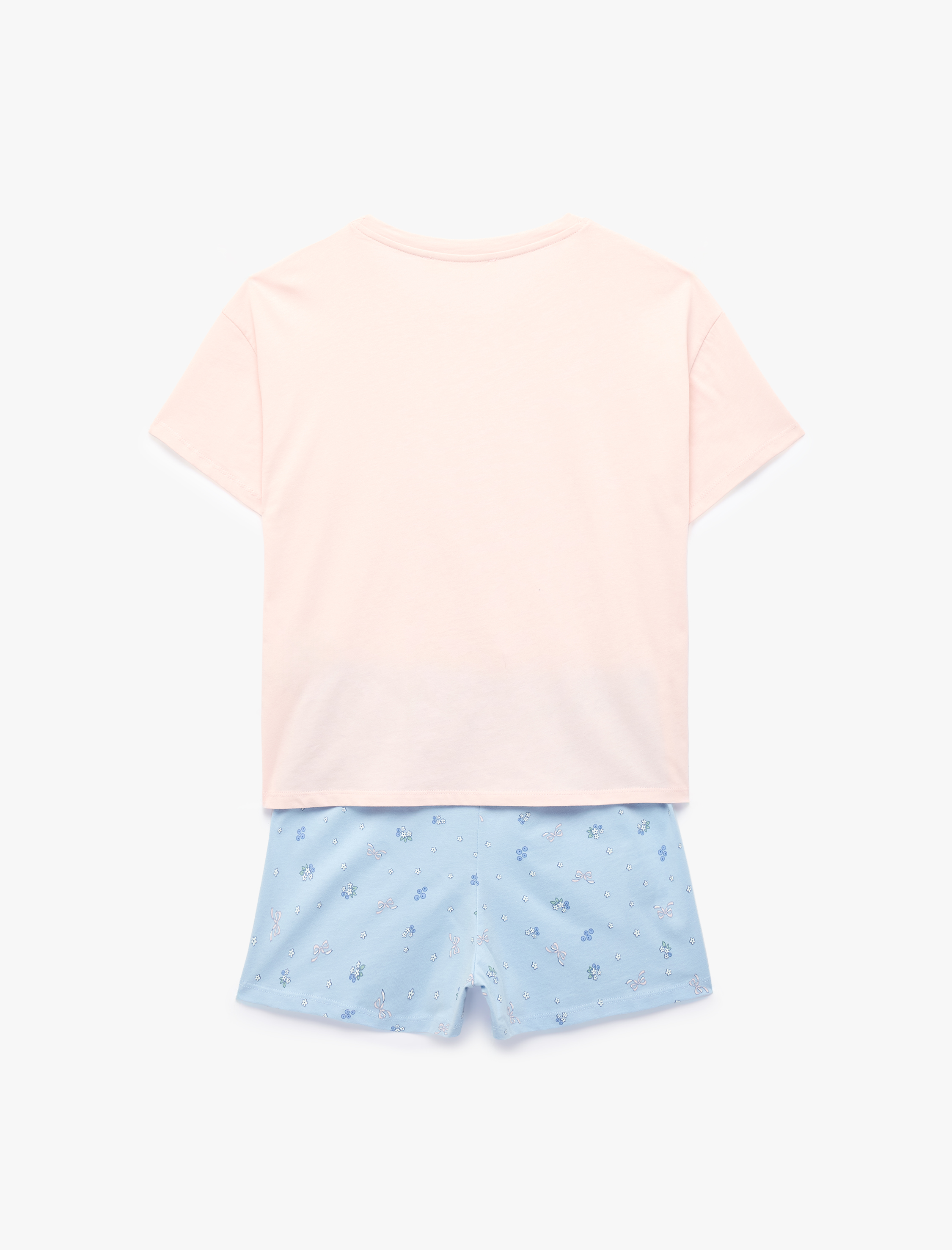   Rahat Kesim Baskılı Pamuklu Şortlu Pijama Takımı