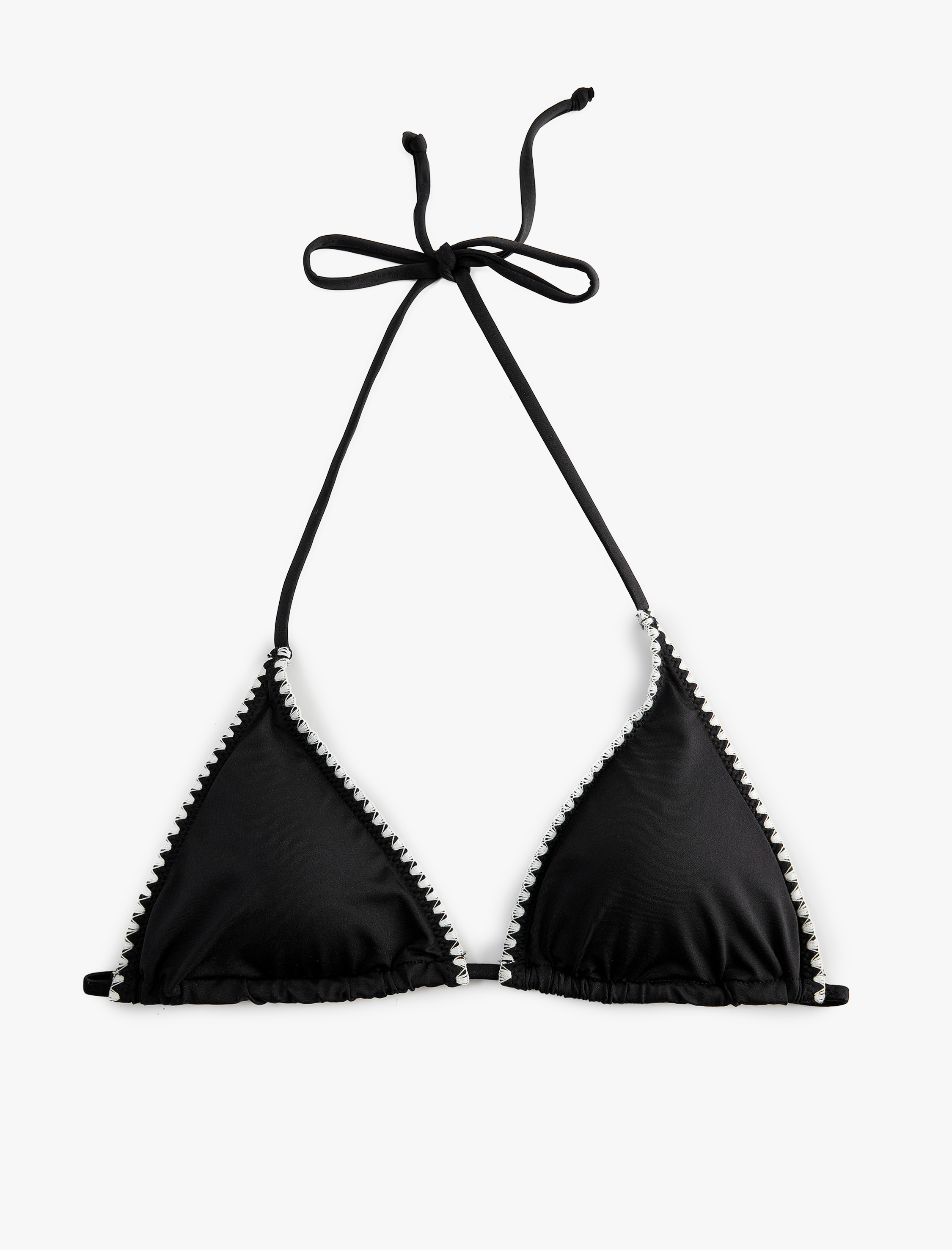   Kroşe Detaylı Üçgen Bikini Üst