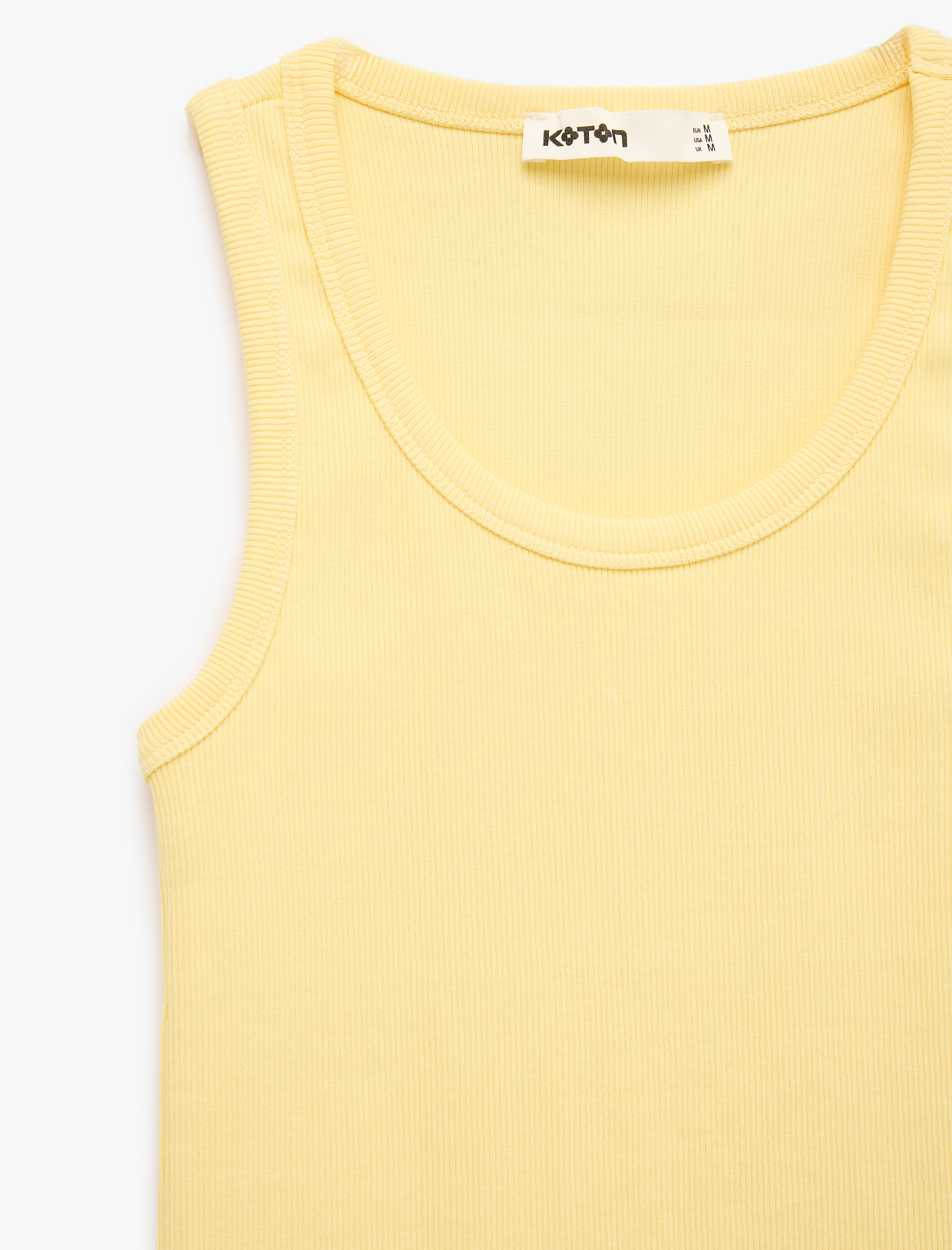   Pamuklu Kaşkorse Slim Fit U Yaka Fitilli Atlet