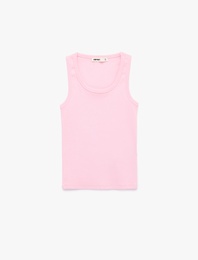 Pamuklu Kaşkorse Slim Fit U Yaka Fitilli Atlet