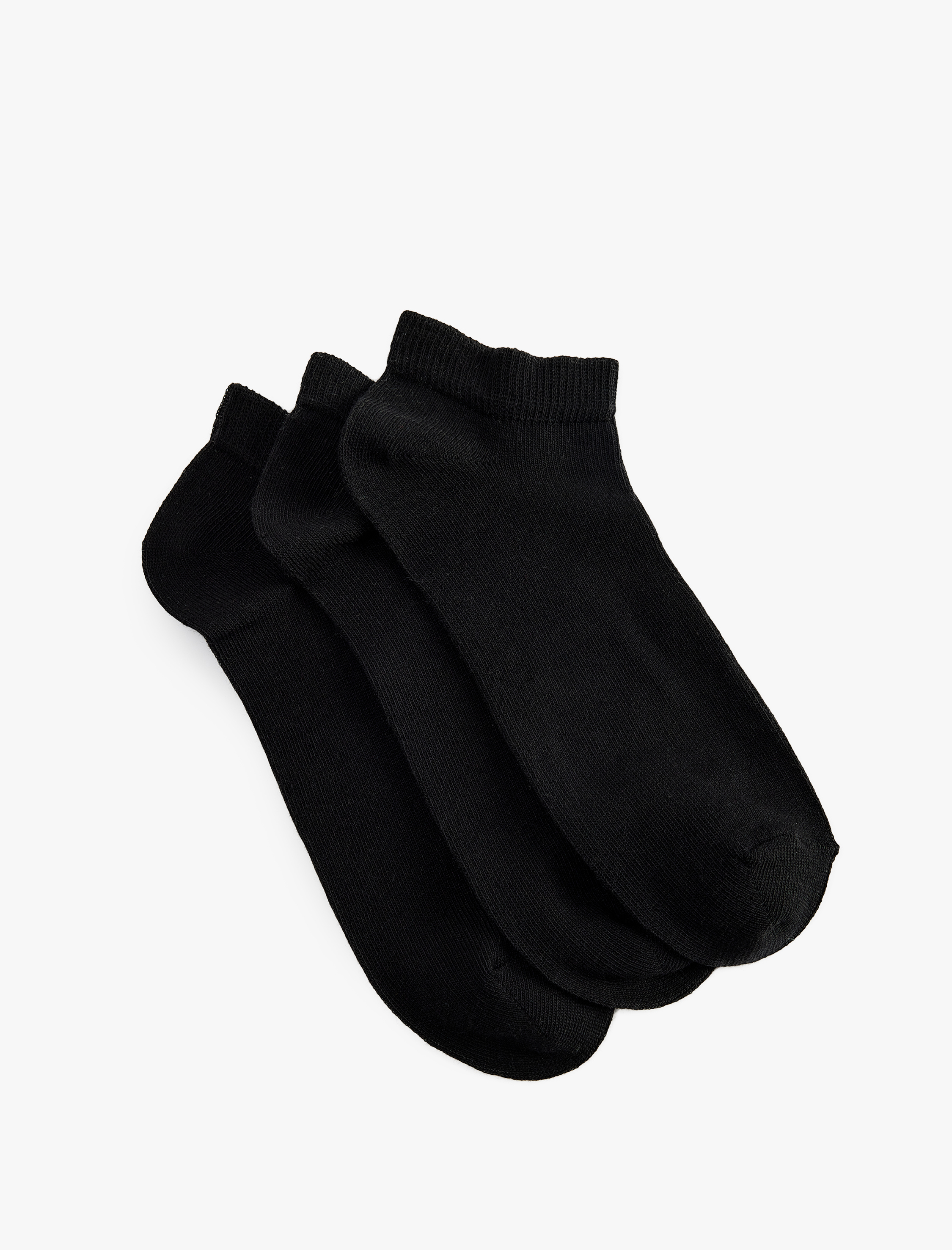  Erkek 3'lü Basic Pamuklu Patik Çorap Seti