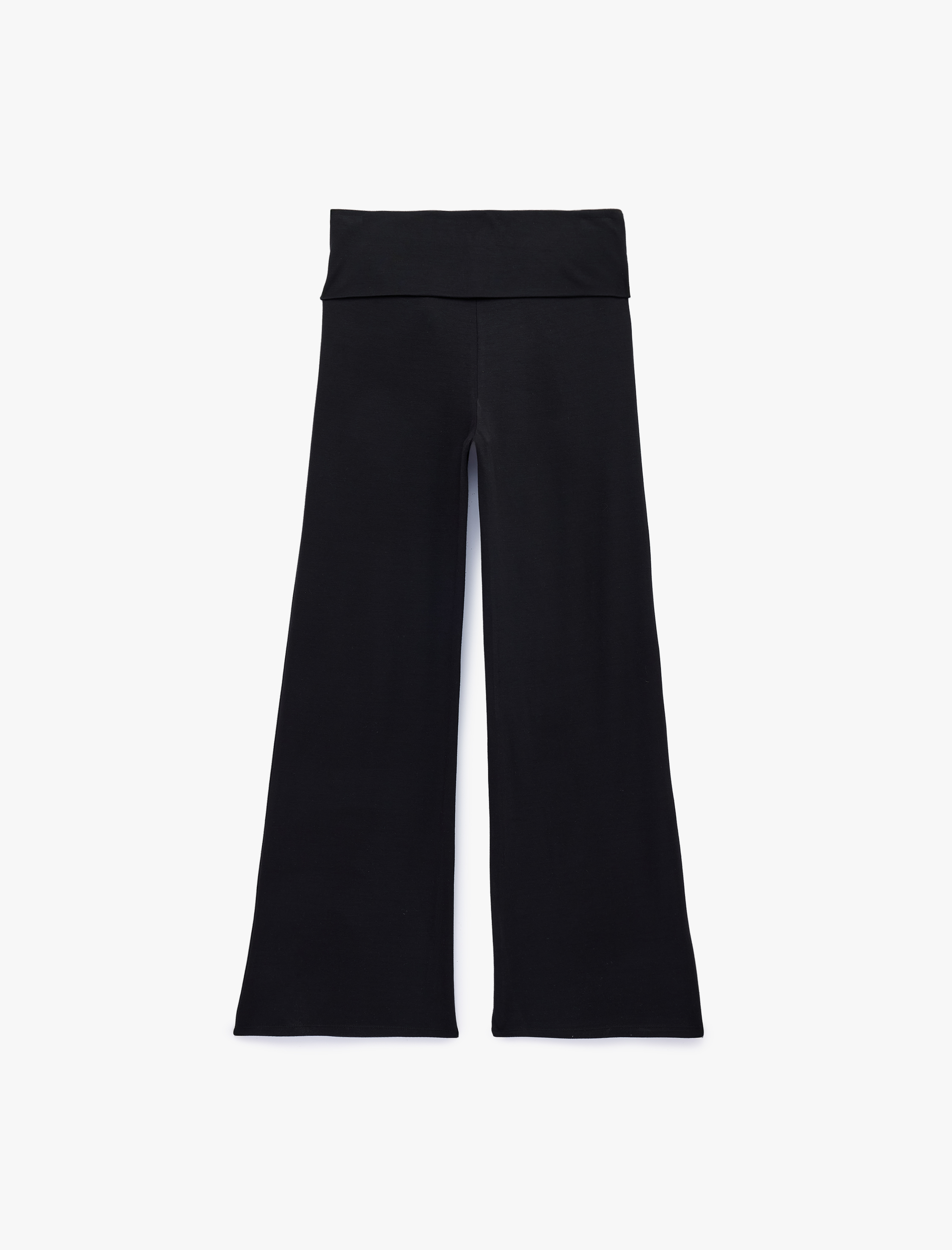   Beli Bağlama Detaylı Modal Geniş Paça Pantolon