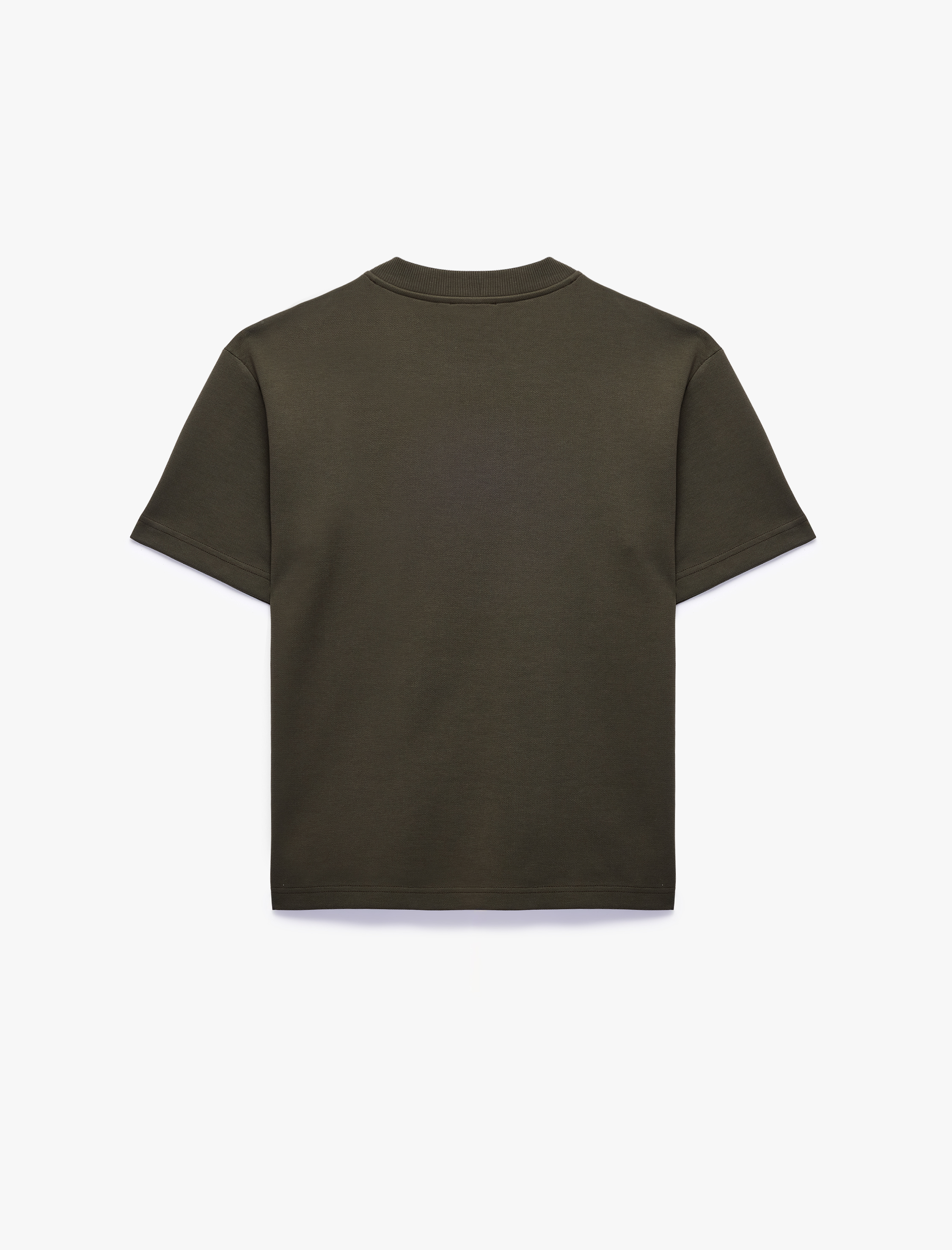   Pamuklu Kısa Kollu Pike Kumaş Bisiklet Yaka Basic Oversize Tişört