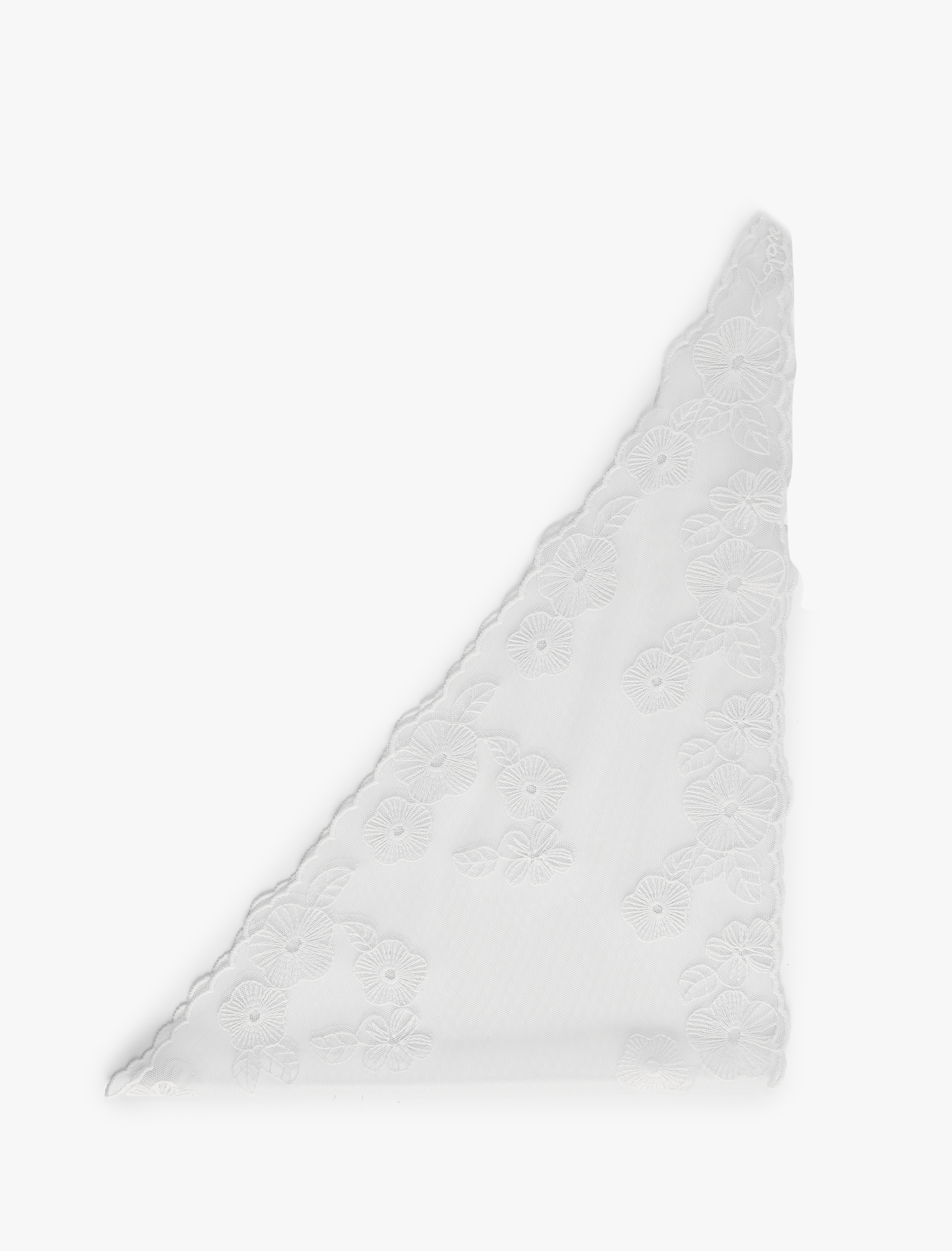  Kadın İşlemeli Çiçekli Üçgen Bandana