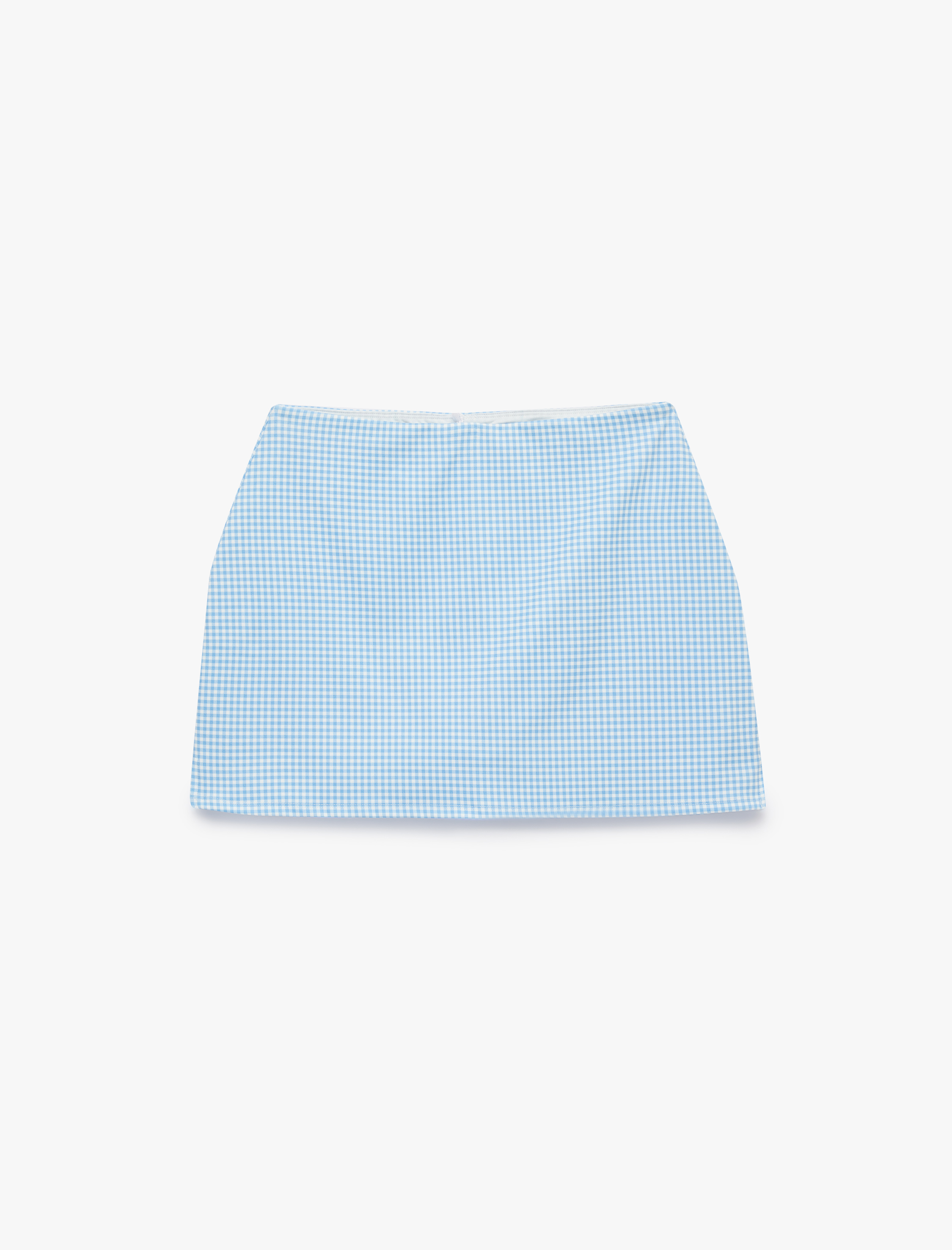   Yüksek Bel Slim Fit Pötikare Şort Etek