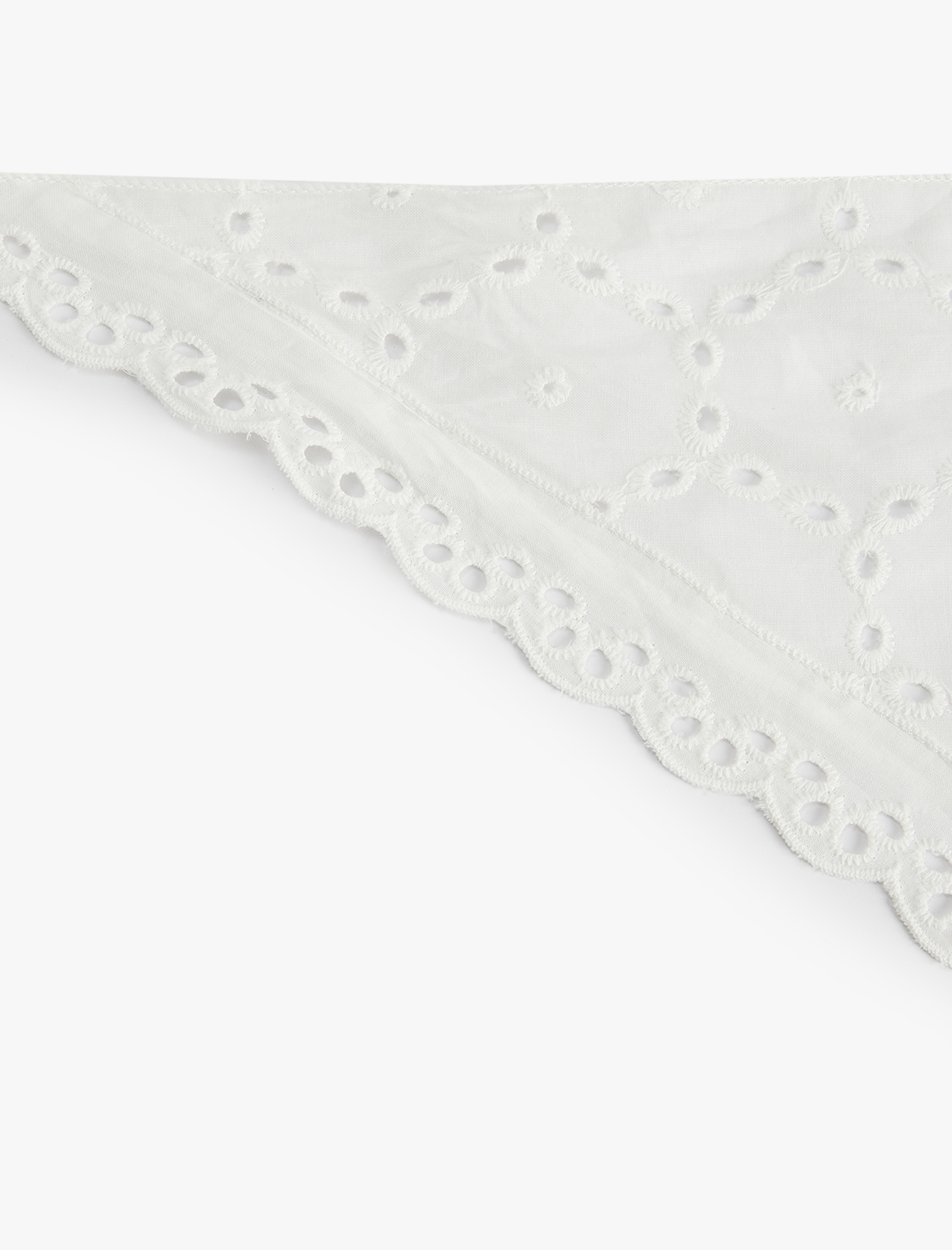  Kadın Pamuklu Dantelli Üçgen Bandana