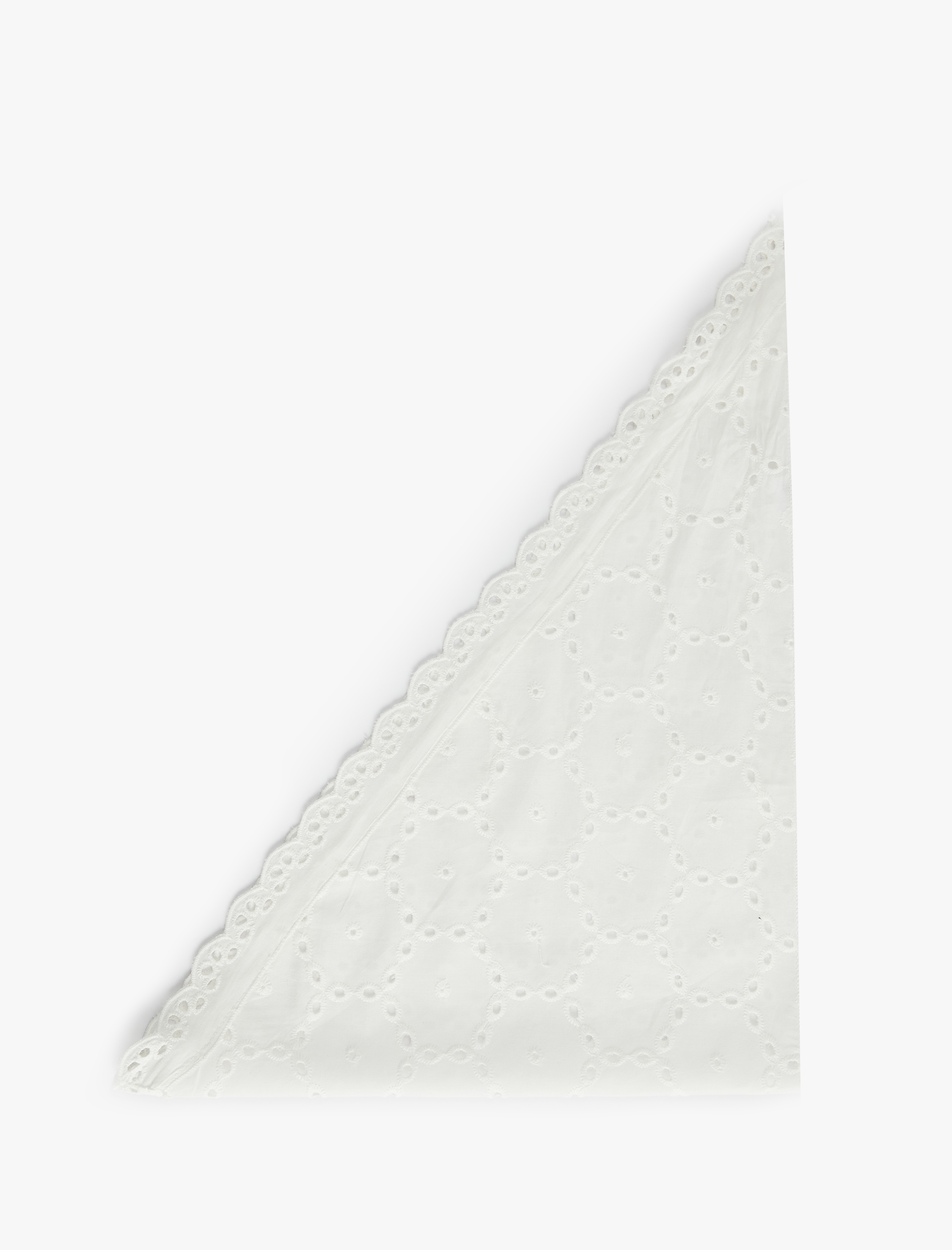 Kadın Pamuklu Dantelli Üçgen Bandana