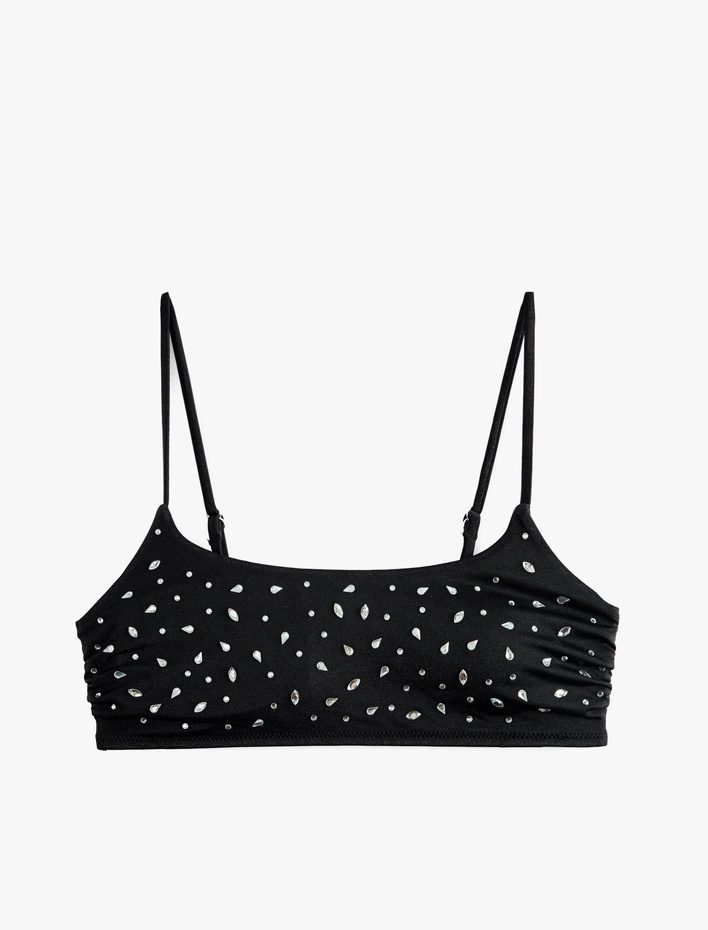  Taşlı Bralet Bikini Üstü