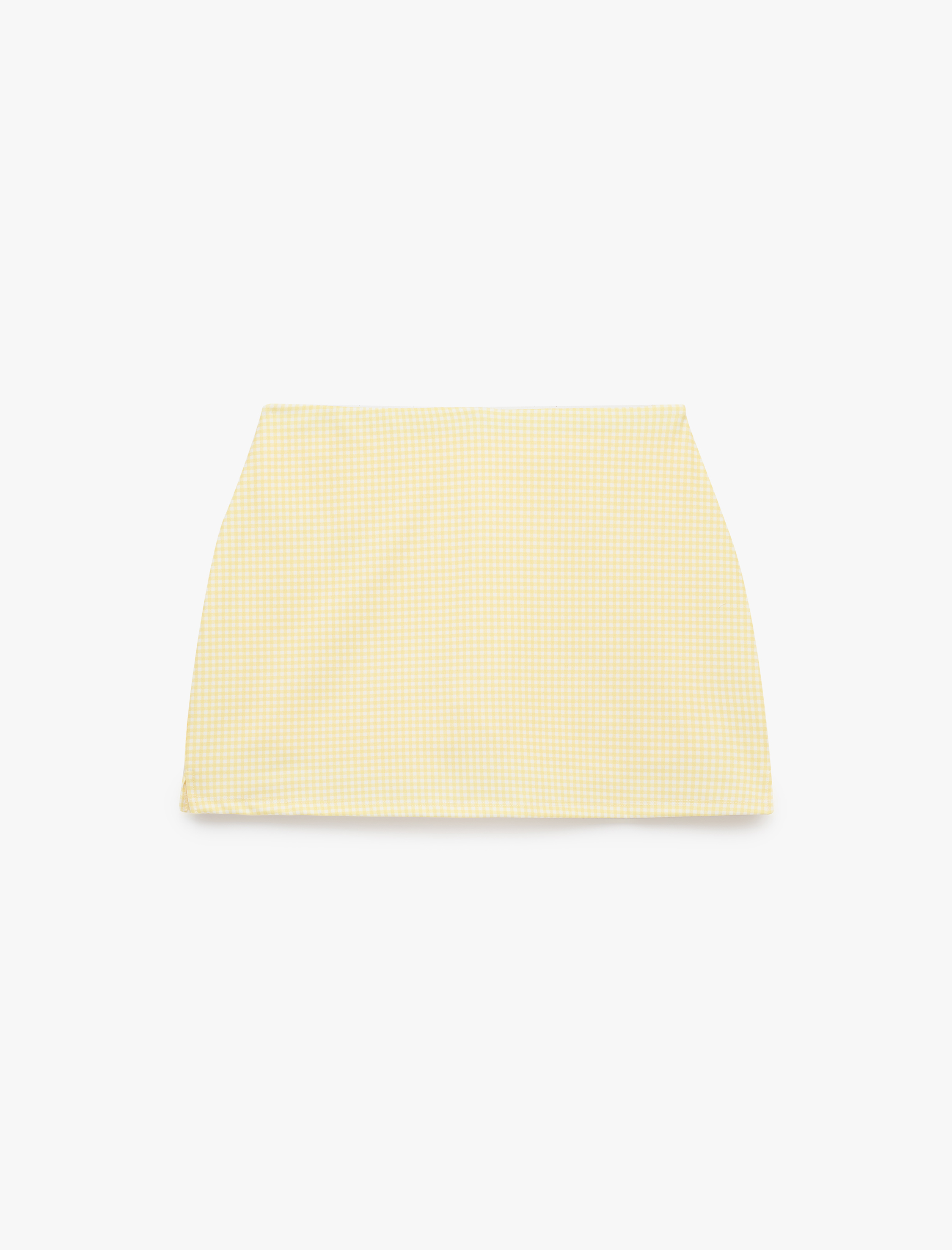   Yüksek Bel Slim Fit Pötikare Şort Etek