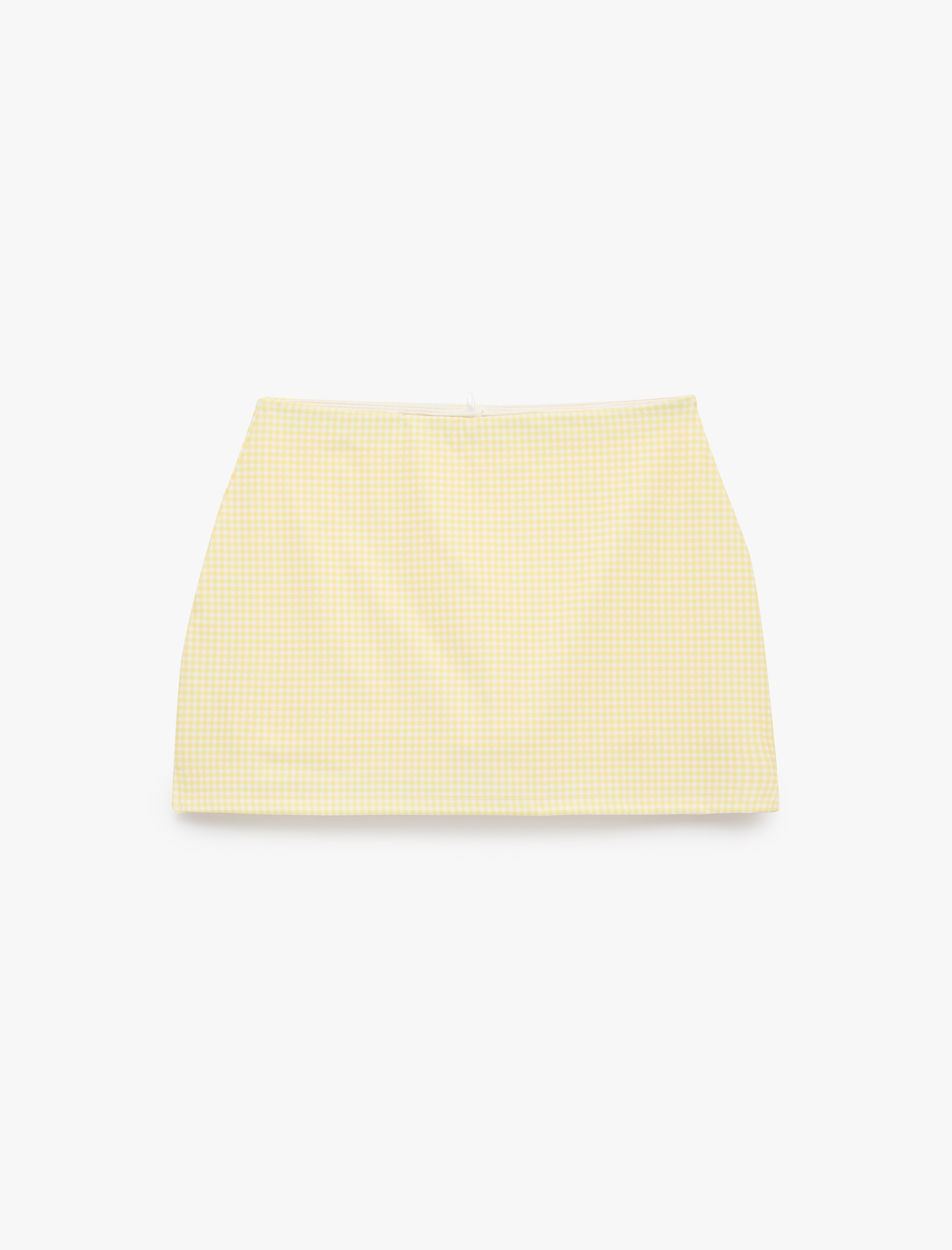   Yüksek Bel Slim Fit Pötikare Şort Etek