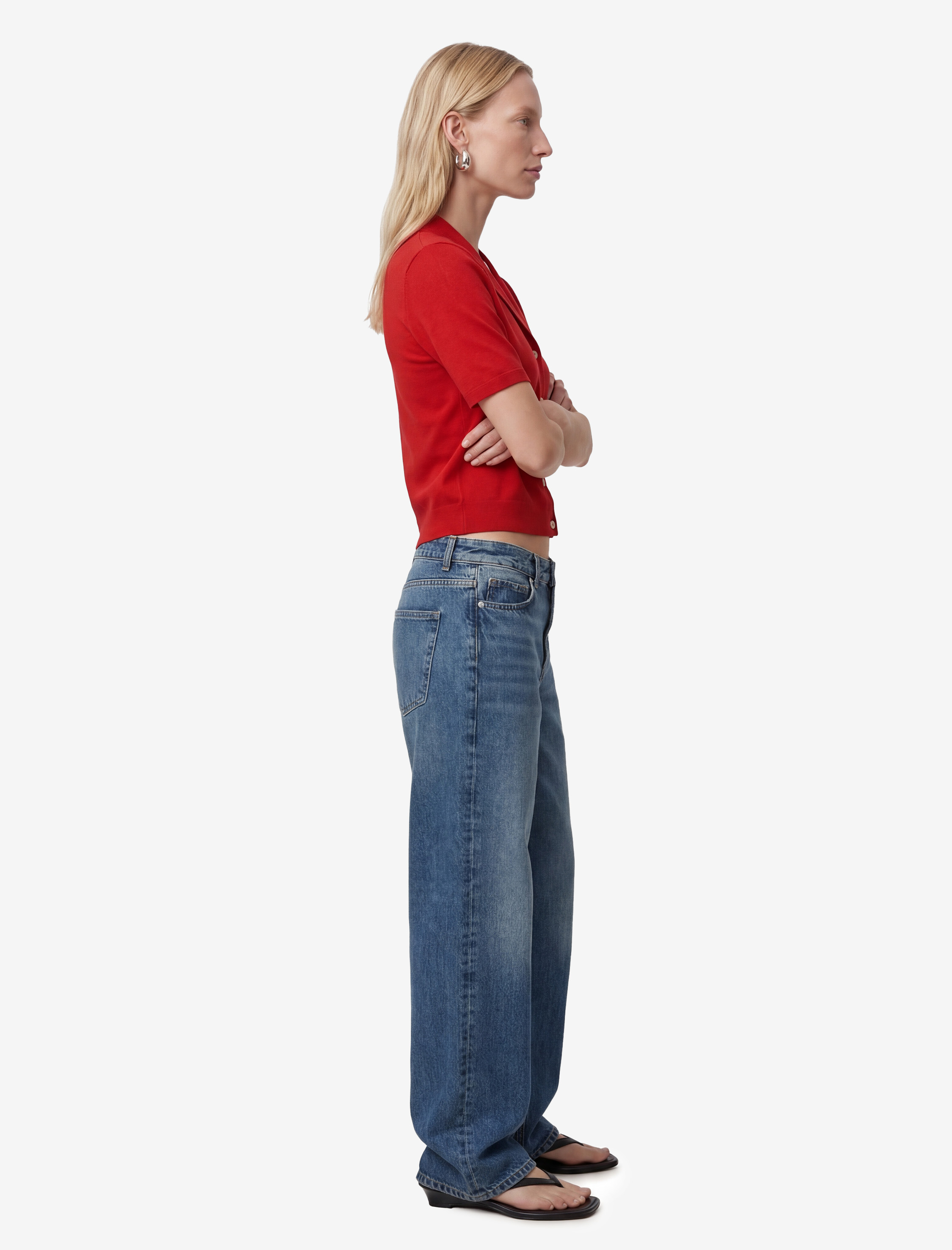   Regular Fit Kısa Kollu Düğmeli Polo Yaka Triko Hırka