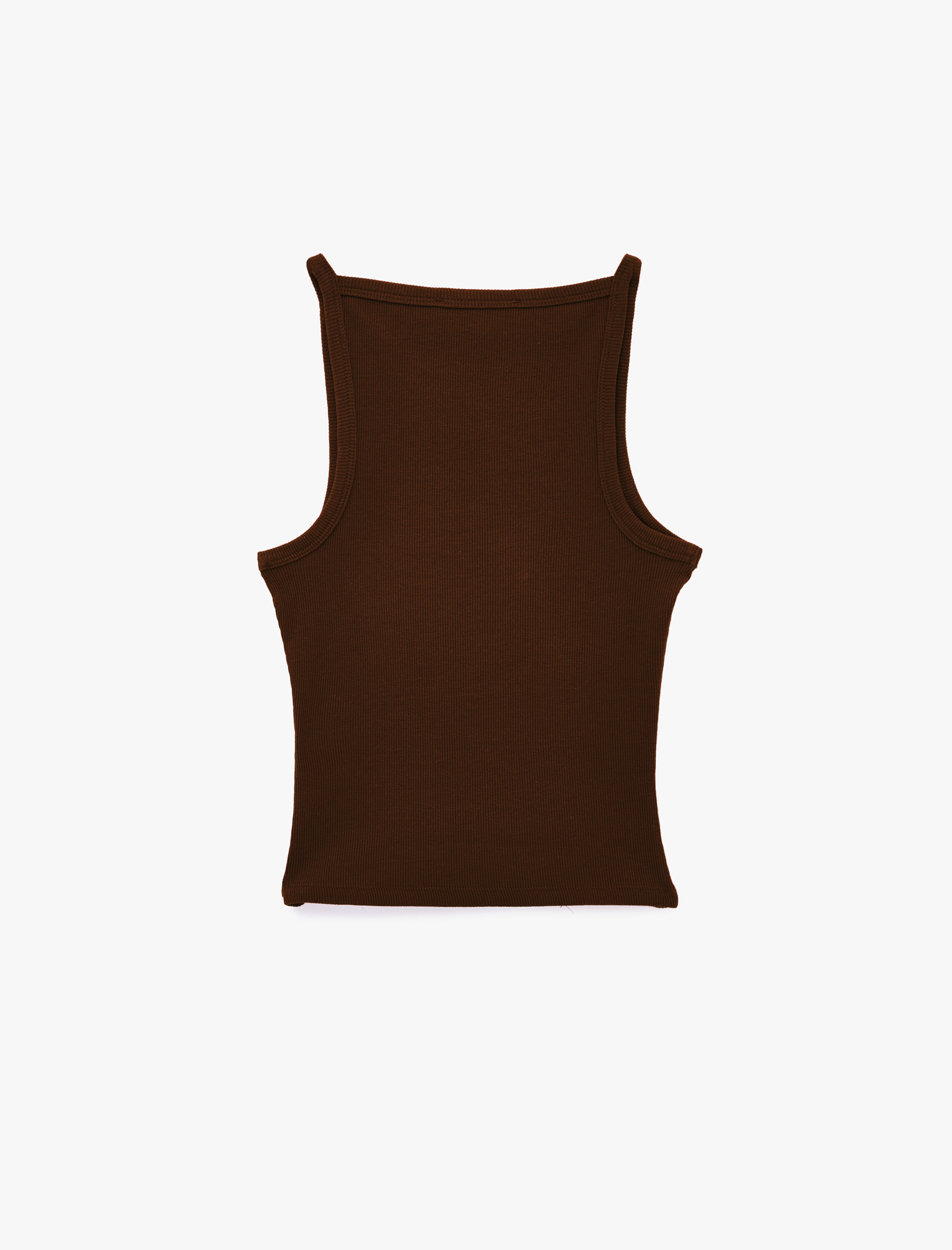   Kaşkorse Kolsuz Pamuklu Slim Fit Askılı Kare Yaka Üst