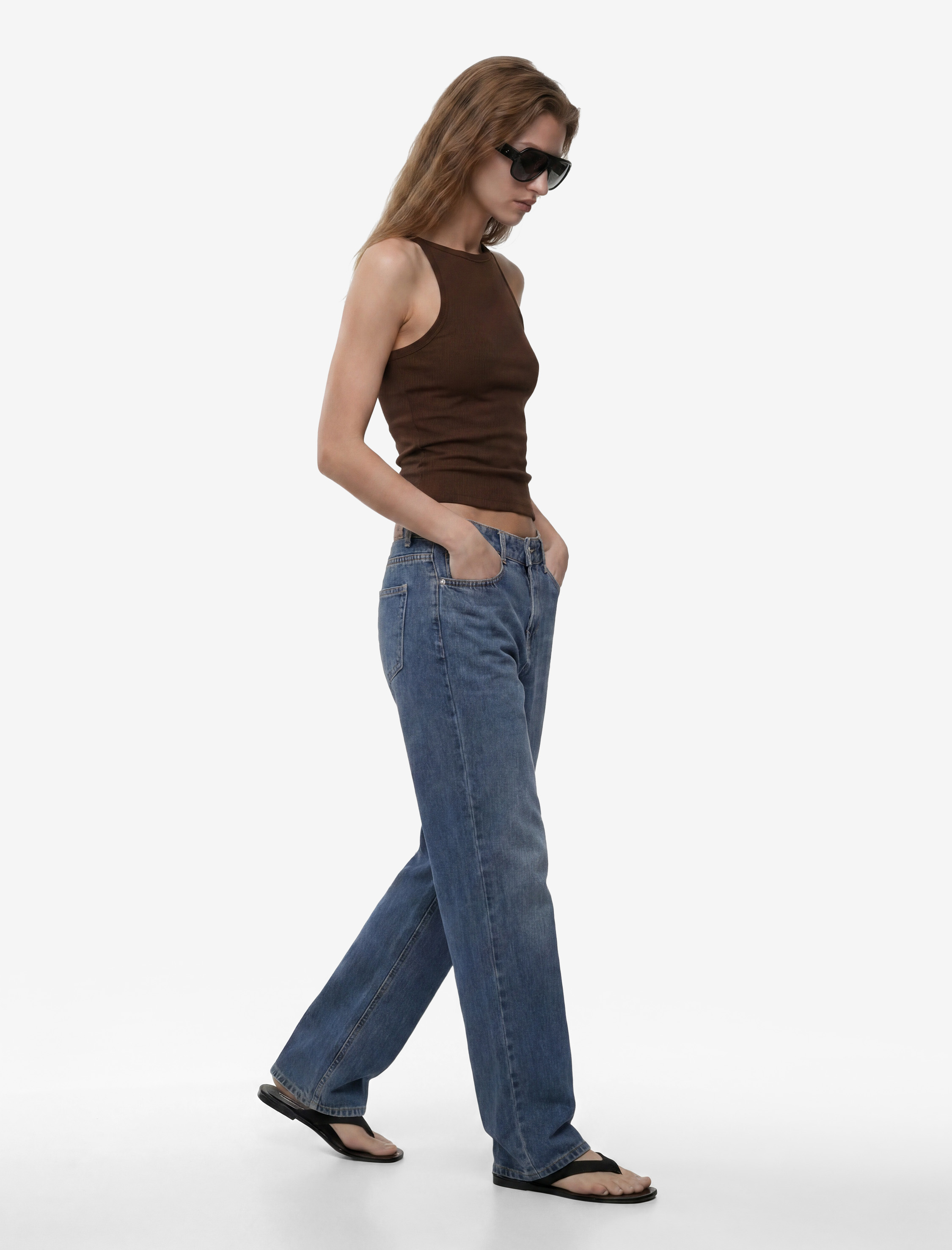   Kaşkorse Kolsuz Pamuklu Slim Fit Askılı Kare Yaka Üst
