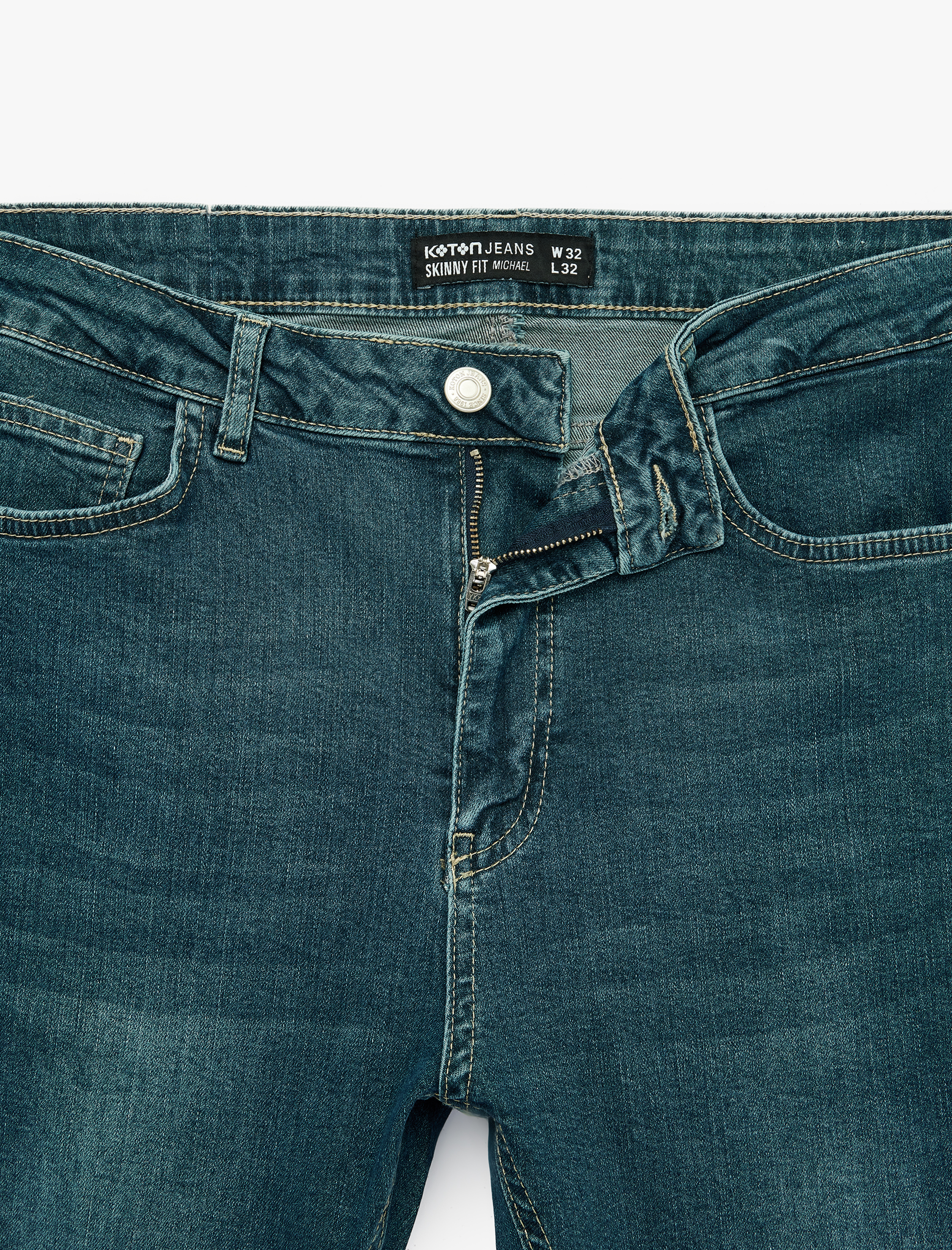   Normal Bel Cepli Pamuklu Skinny Jean Pantolon - Michael Jean