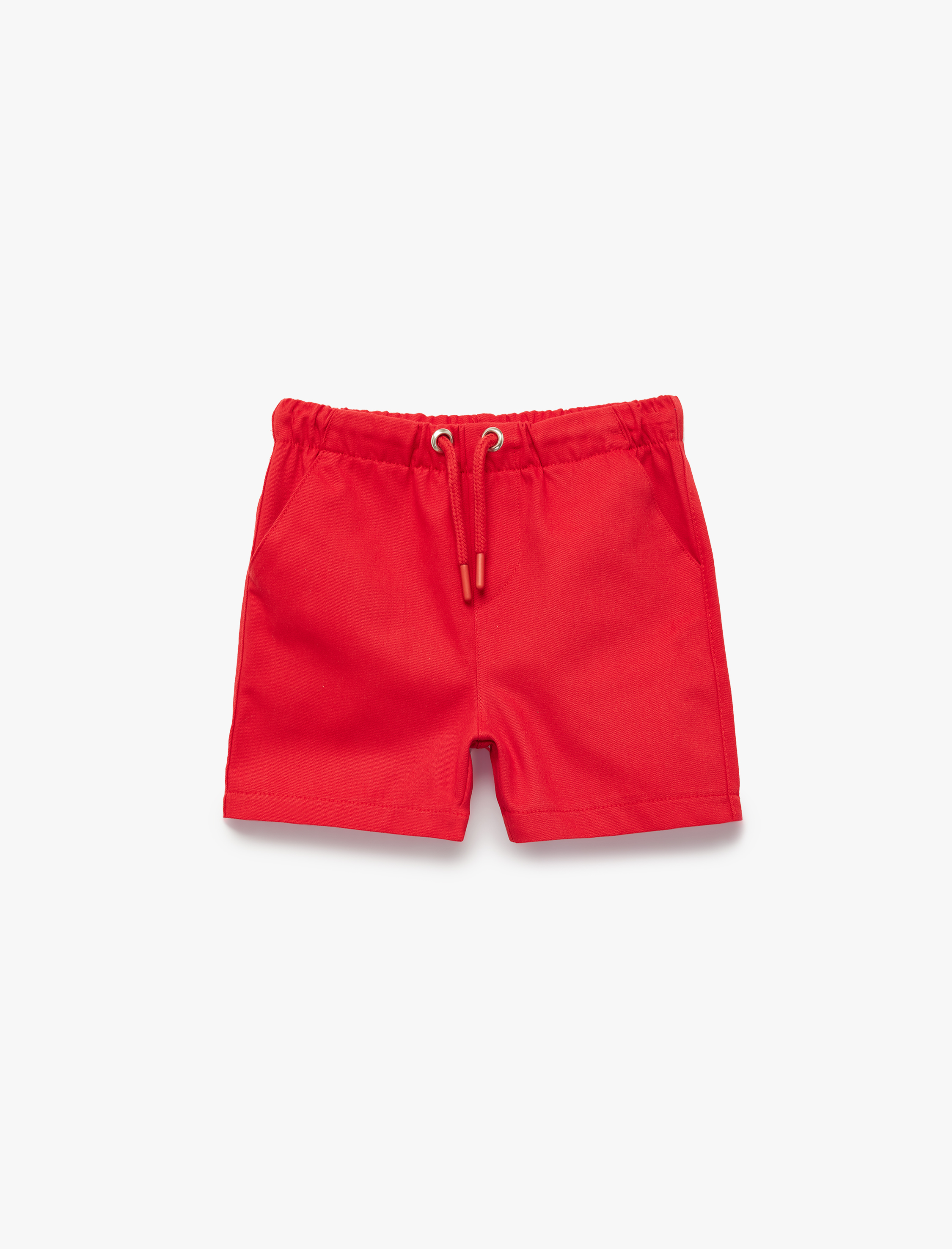  Erkek Bebek Pamuklu Beli Bağcıklı Basic Gabardin Şort