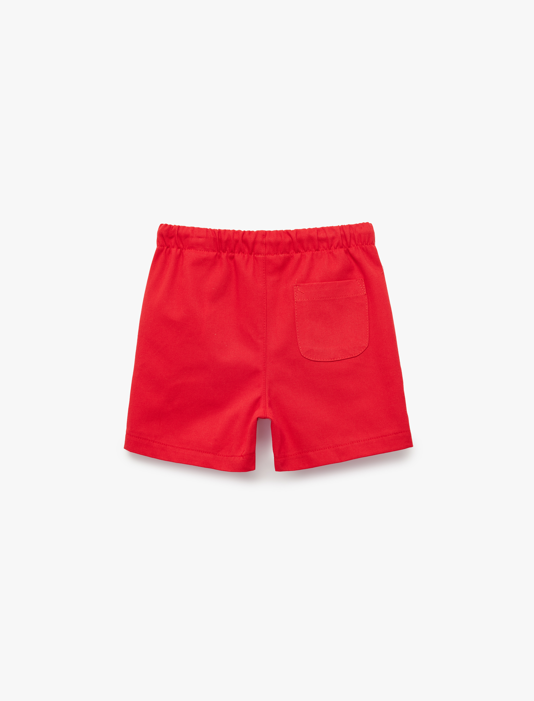  Erkek Bebek Pamuklu Beli Bağcıklı Basic Gabardin Şort