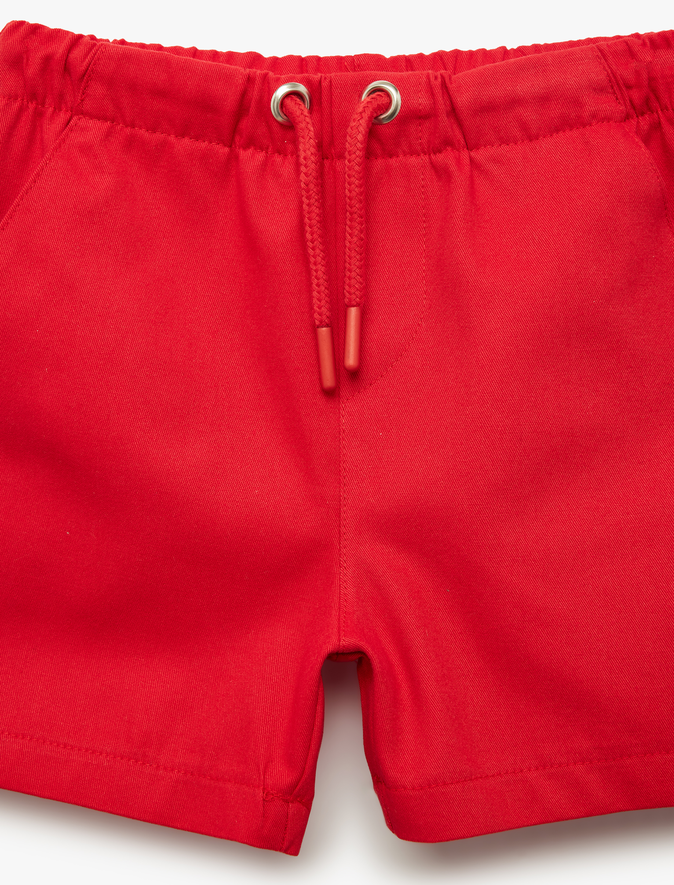  Erkek Bebek Pamuklu Beli Bağcıklı Basic Gabardin Şort