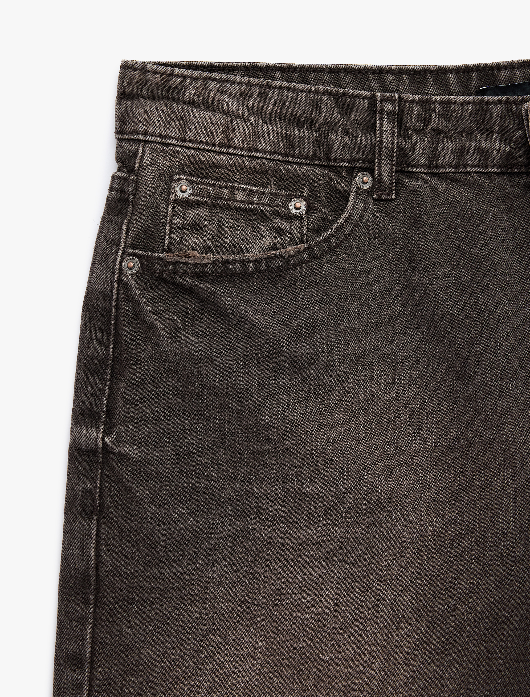   Pamuklu Cepli Normal Bel Straight Fit Bermuda Jean Şort
