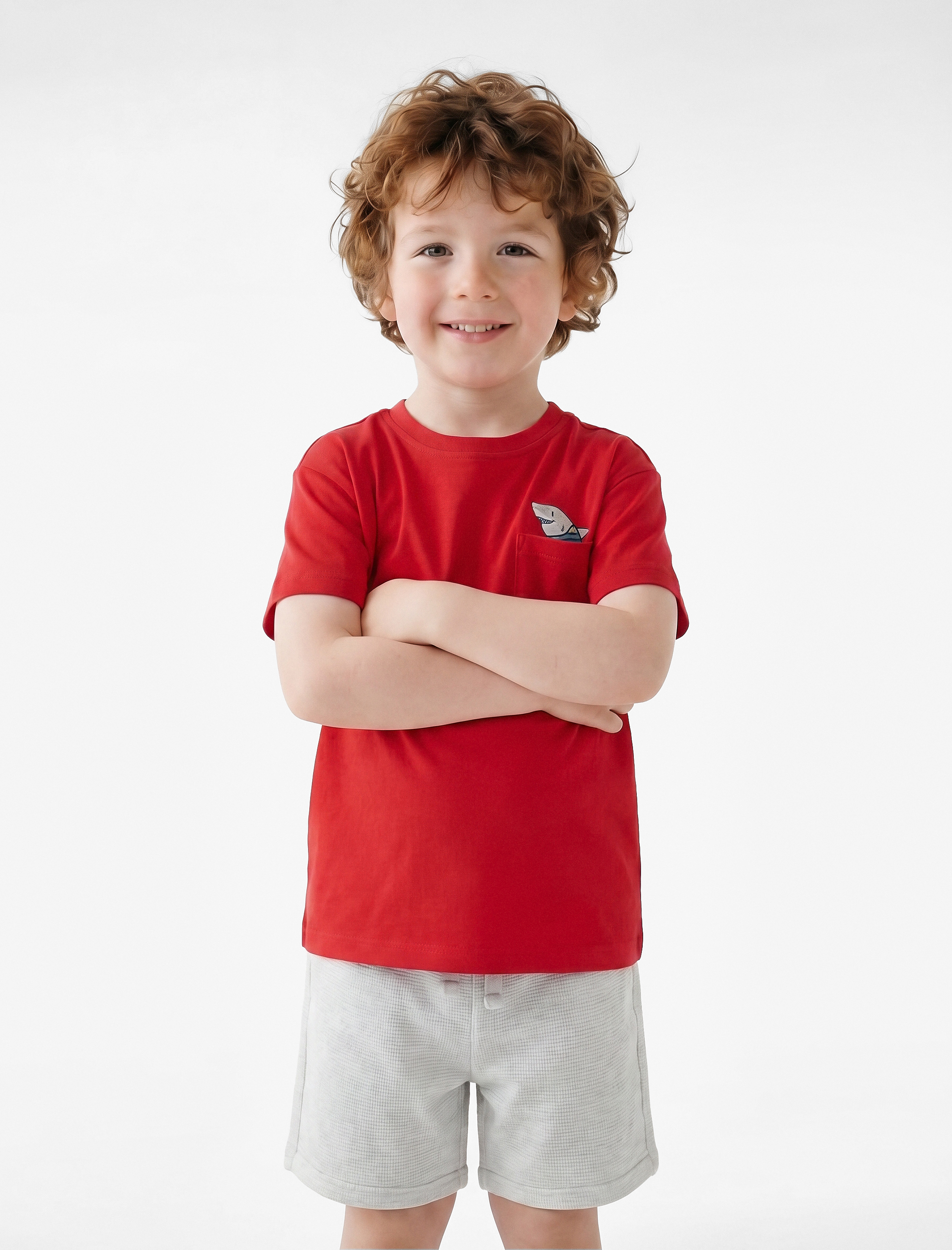 Erkek Bebek Beli Bağcıklı Pamuk Karışımlı Basic Şort