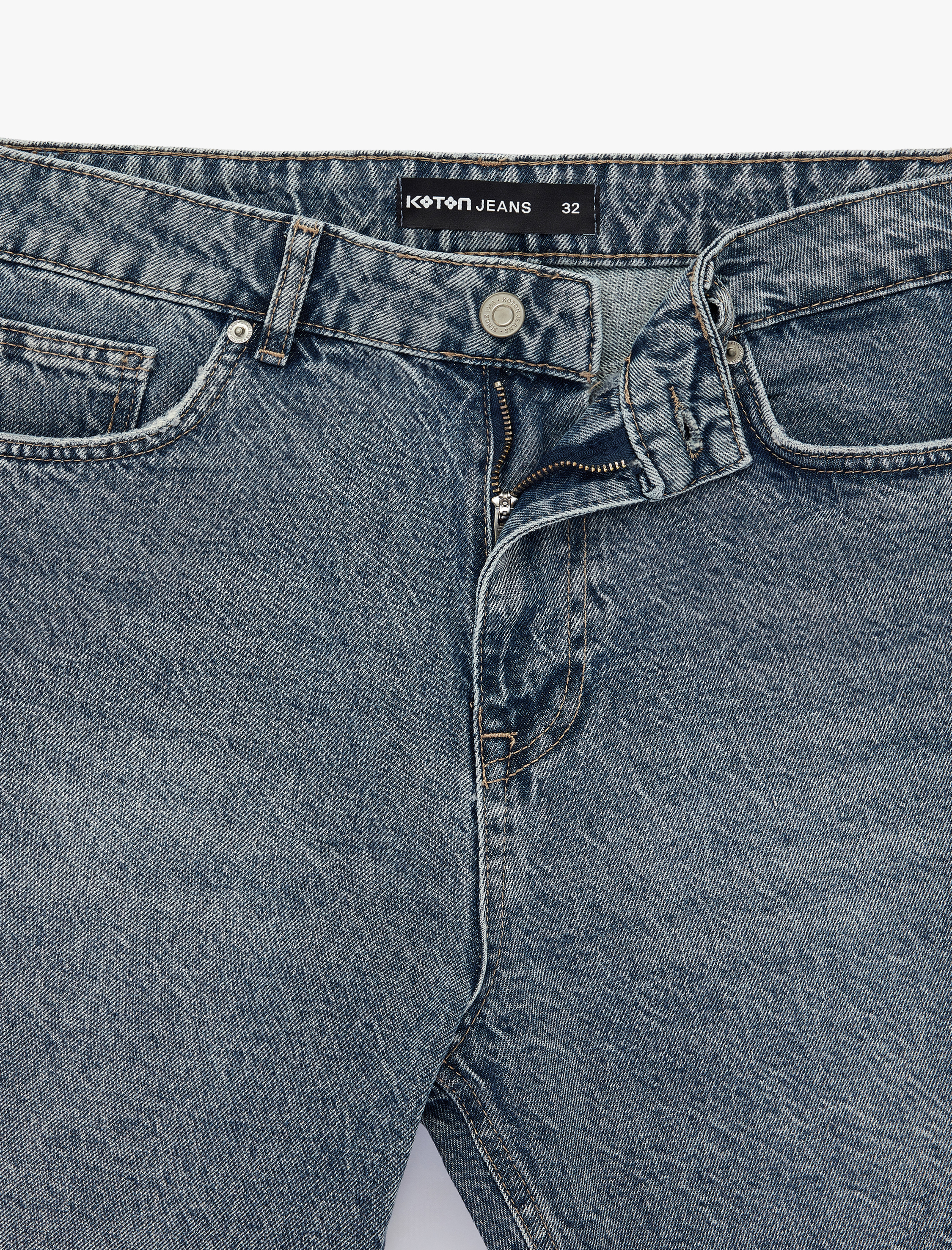   Pamuklu Normal Bel Straight Fit Jean Şort