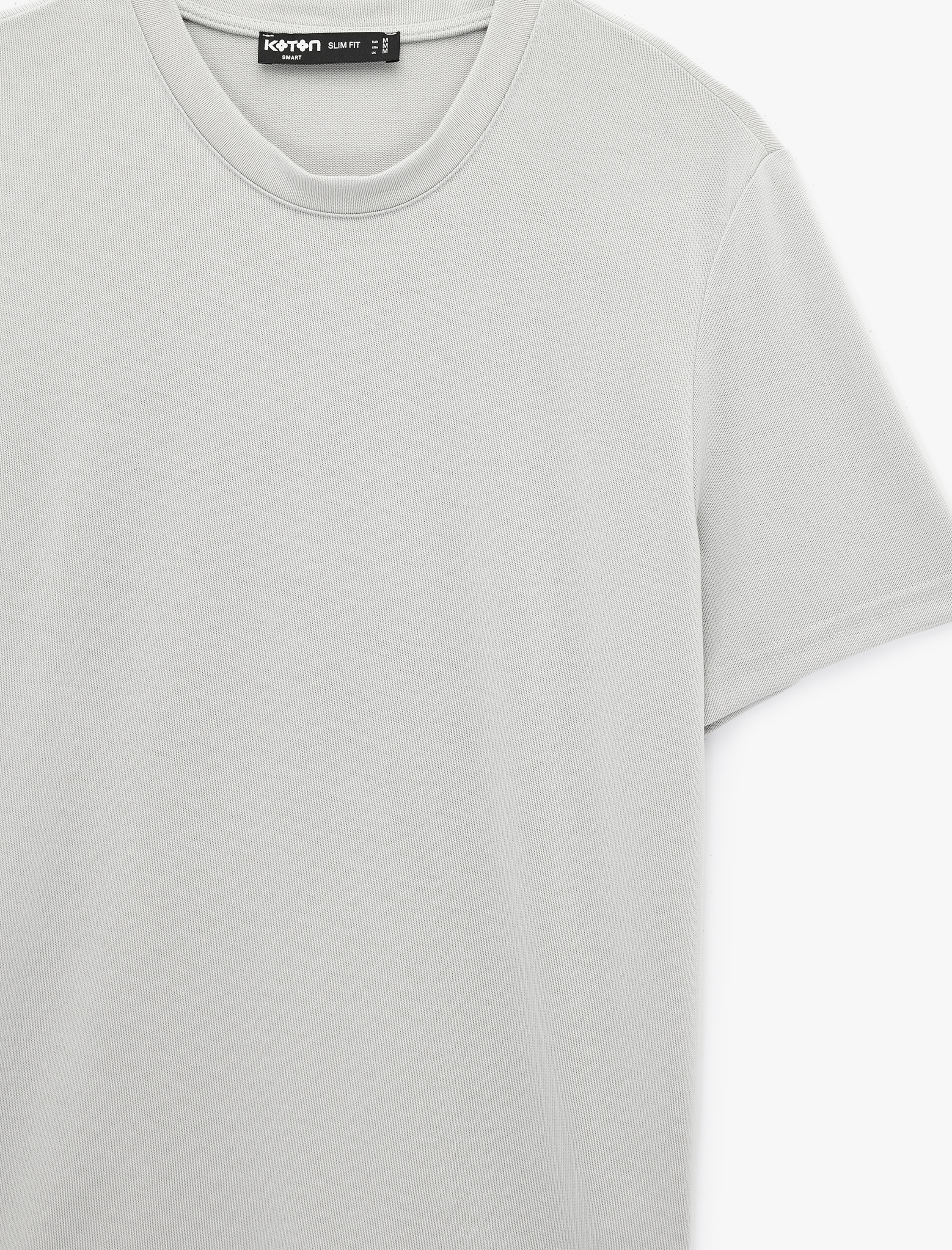   Bisiklet Yaka Viskon Karışımlı Kısa Kollu Basic Slim Fit Tişört